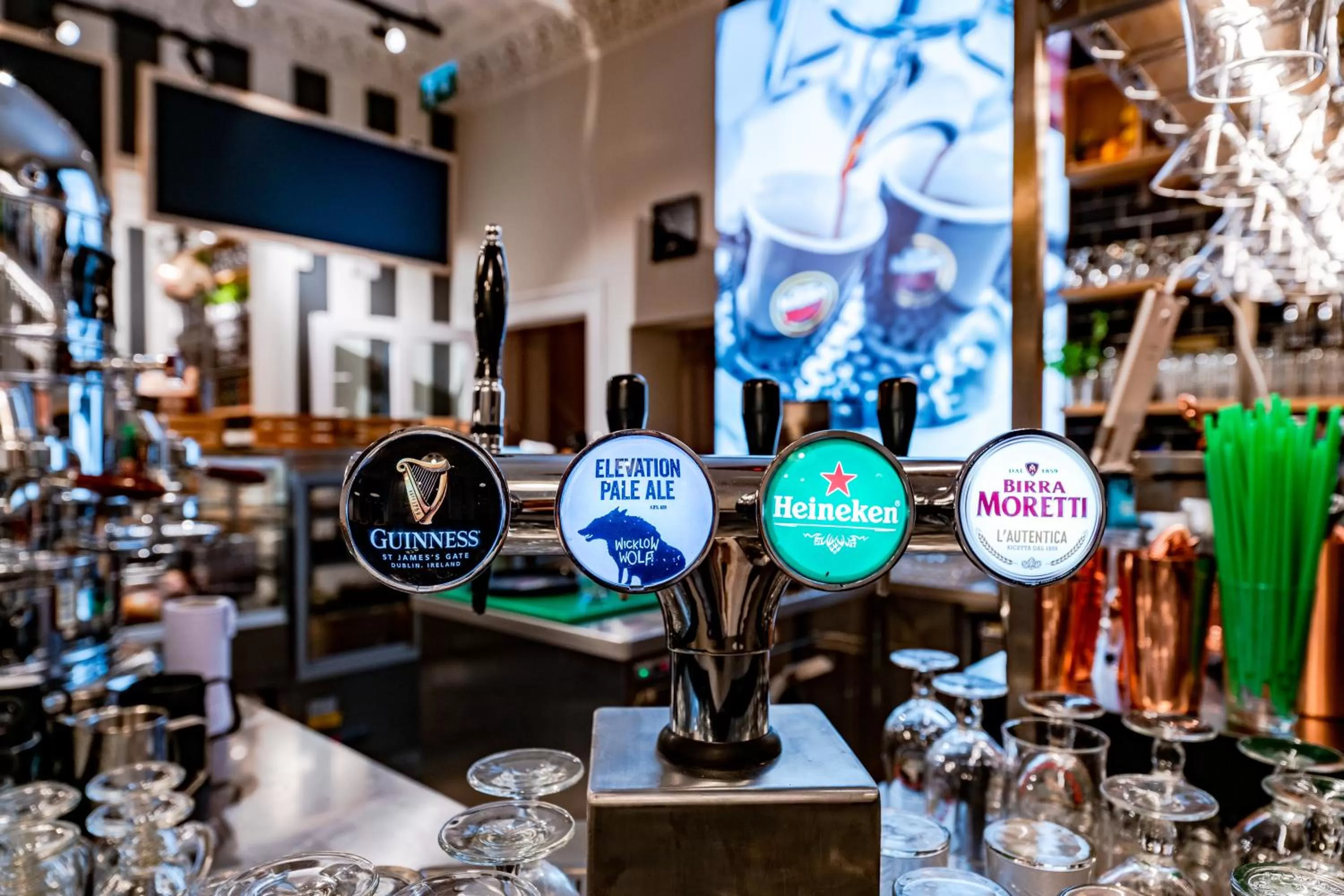 Lounge or bar in The Strand Hotel, the former residence of Oscar Wilde