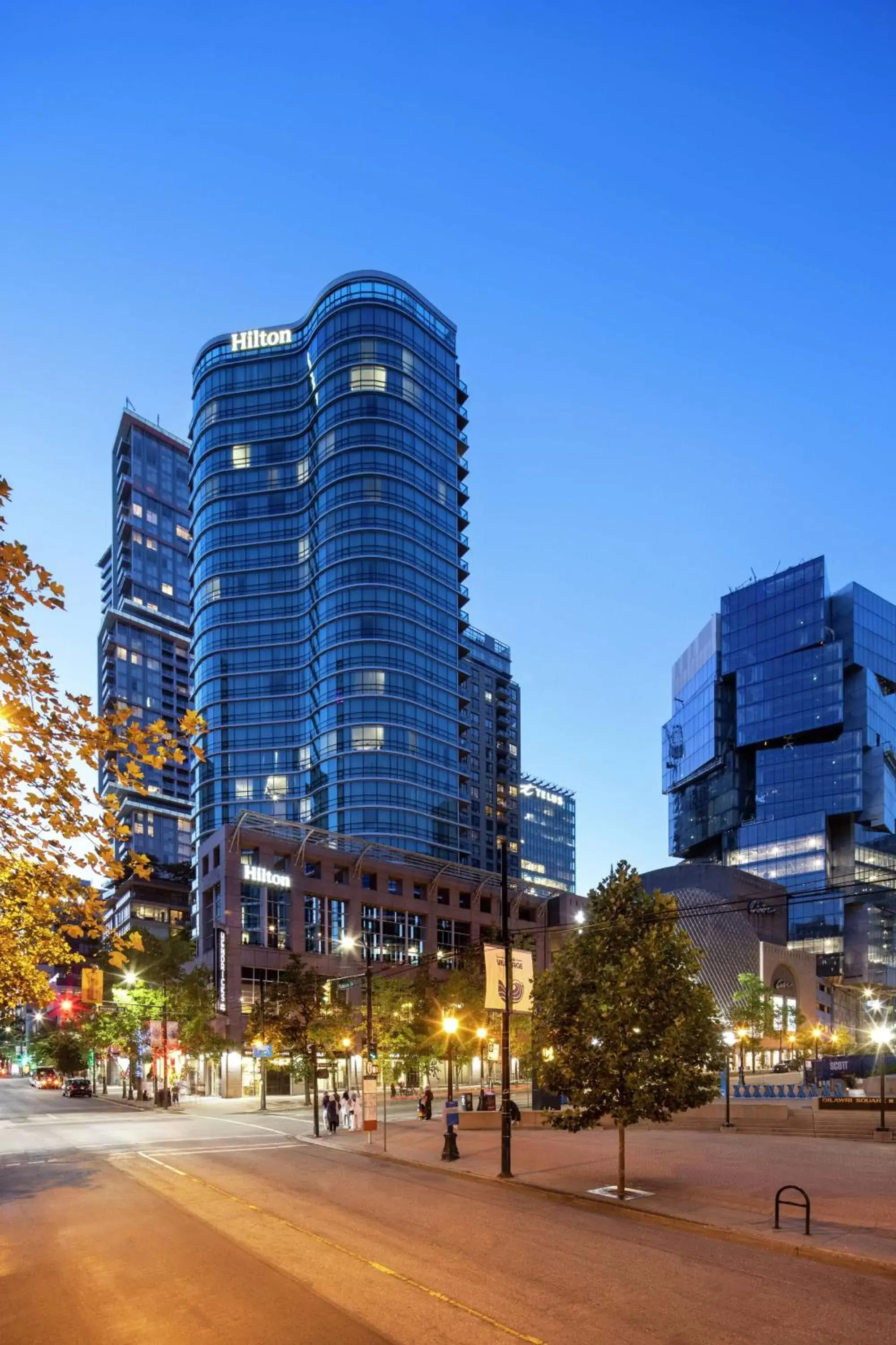 Property building in Hilton Vancouver Downtown, BC, Canada