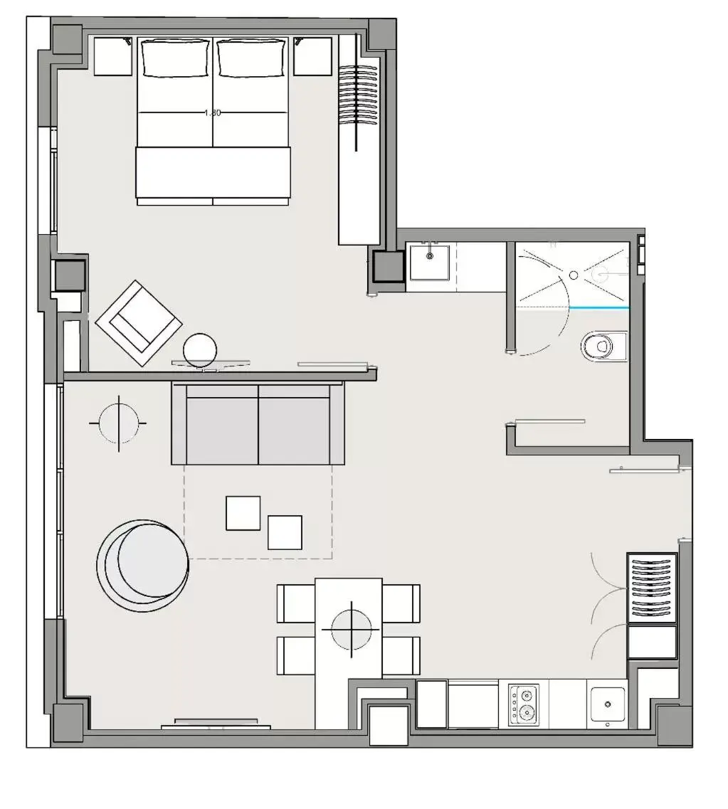 Floor Plan in Voghe Premium Flats