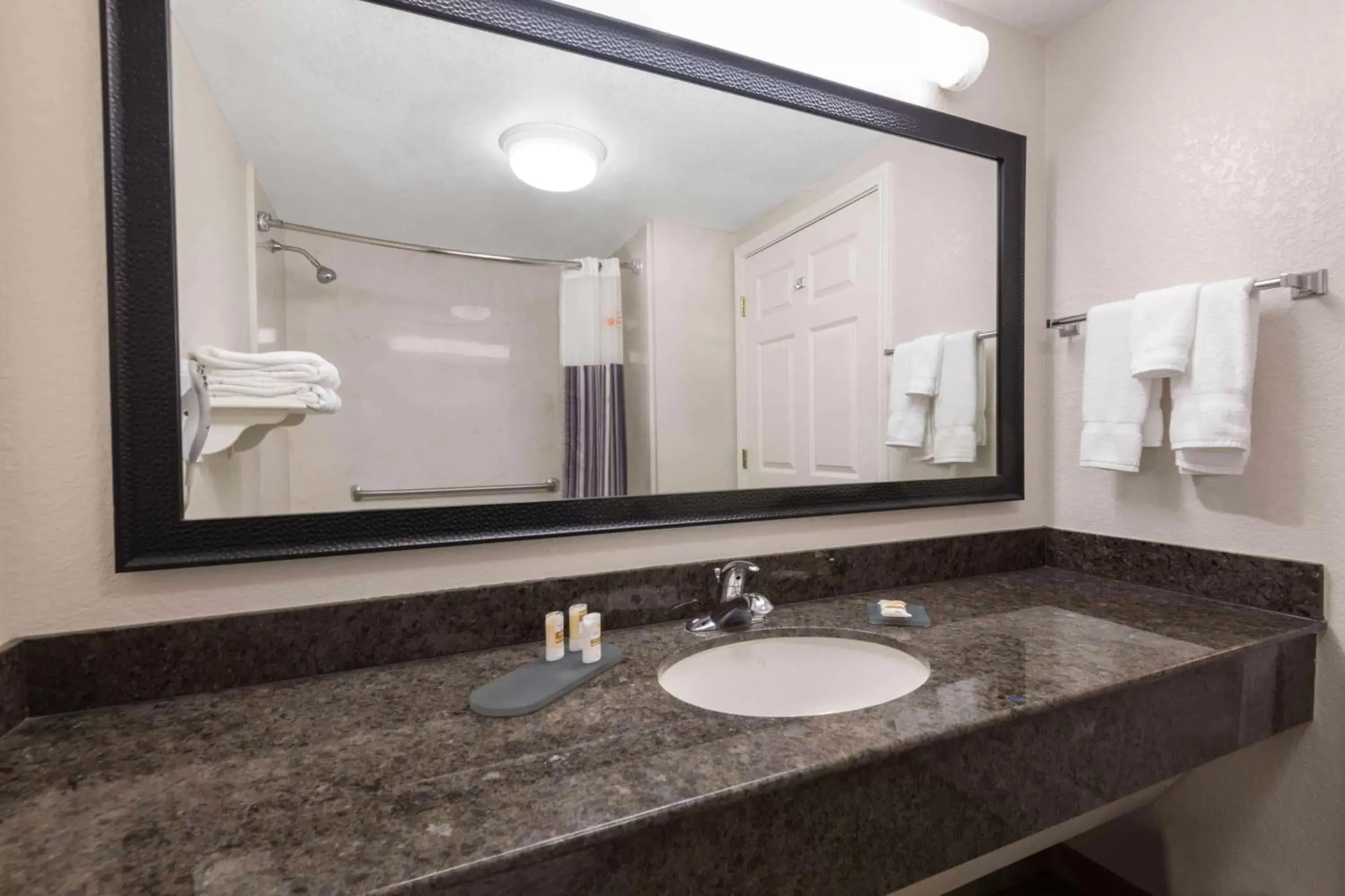 Bathroom in La Quinta Inn & Suites by Wyndham San Antonio Riverwalk Bathroom in La Quinta Inn & Suites by Wyndham San Antonio Riverwalk