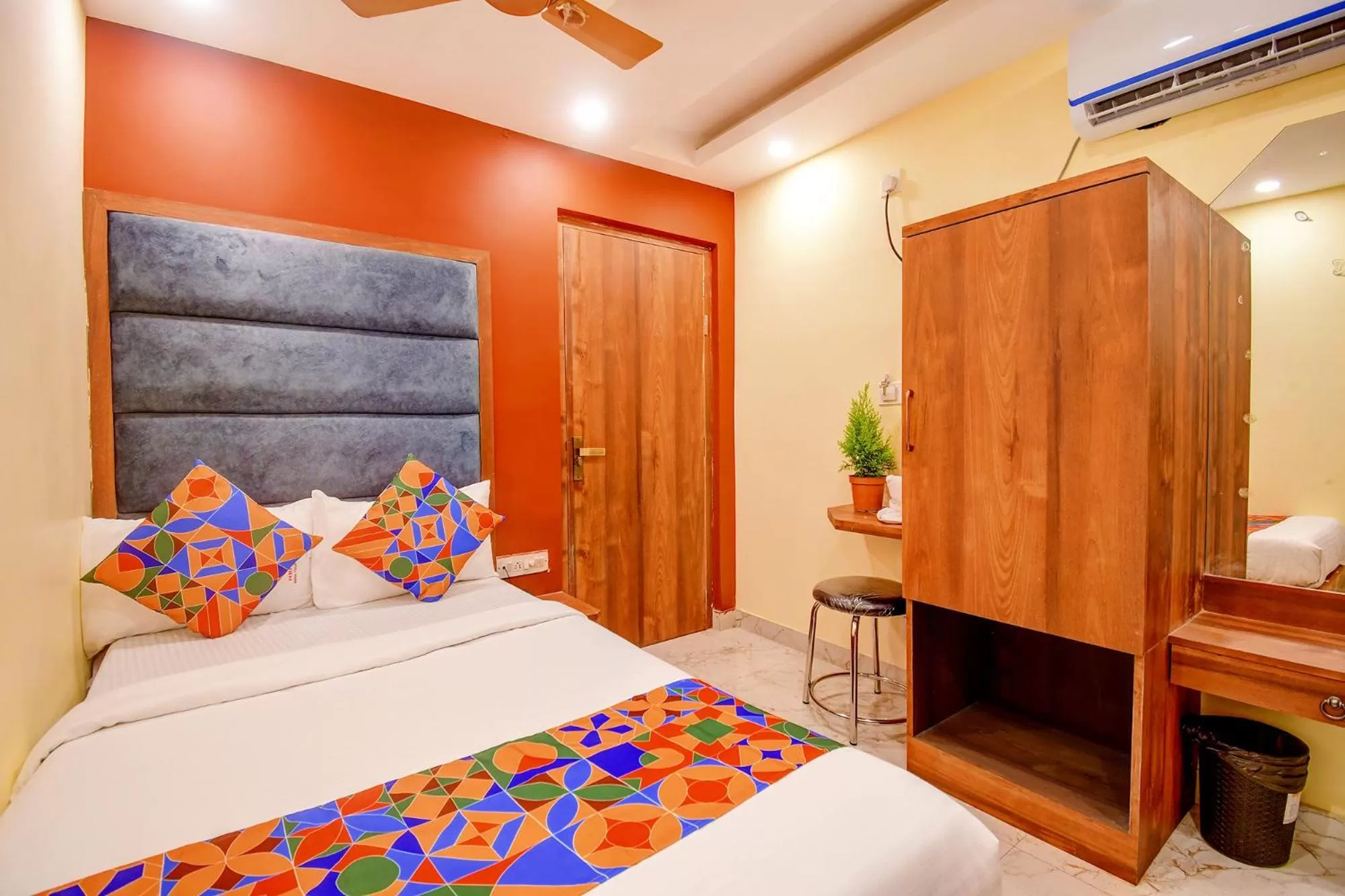 Photo of the whole room, Bed in FabHotel Aqua Tulip - Nr Milan Mela