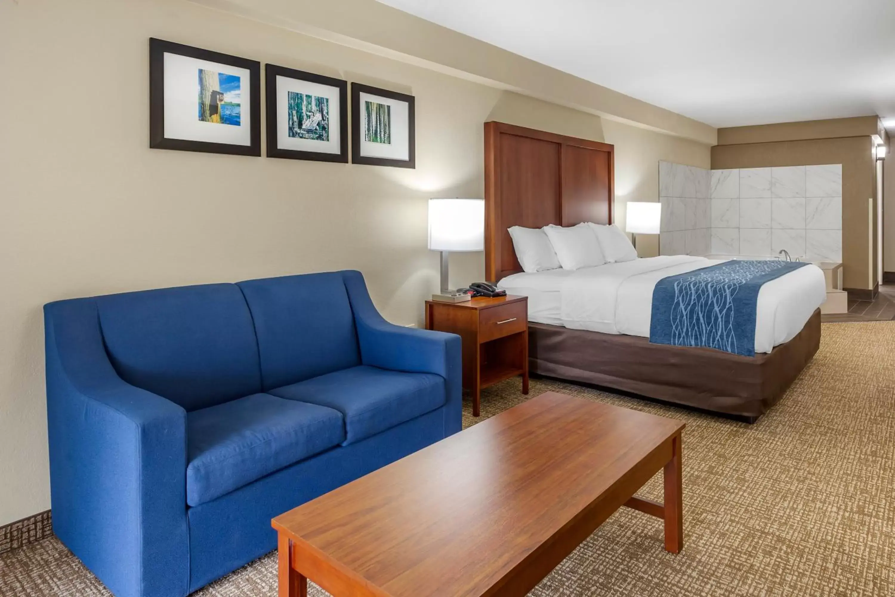 Bedroom in Comfort Inn & Suites Spring Lake - Fayetteville Near Fort Liberty