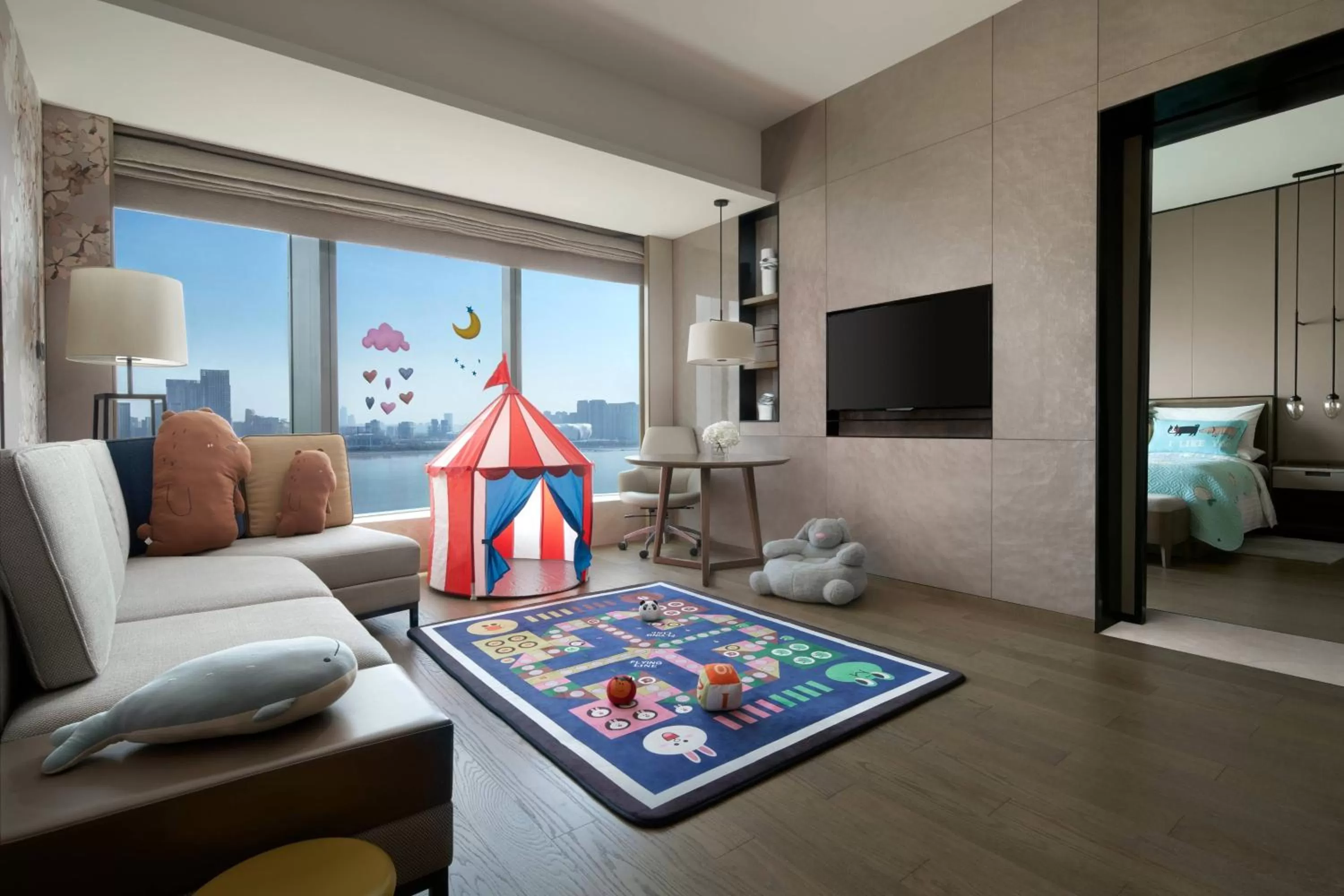 Living room in Hangzhou Marriott Hotel Qianjiang