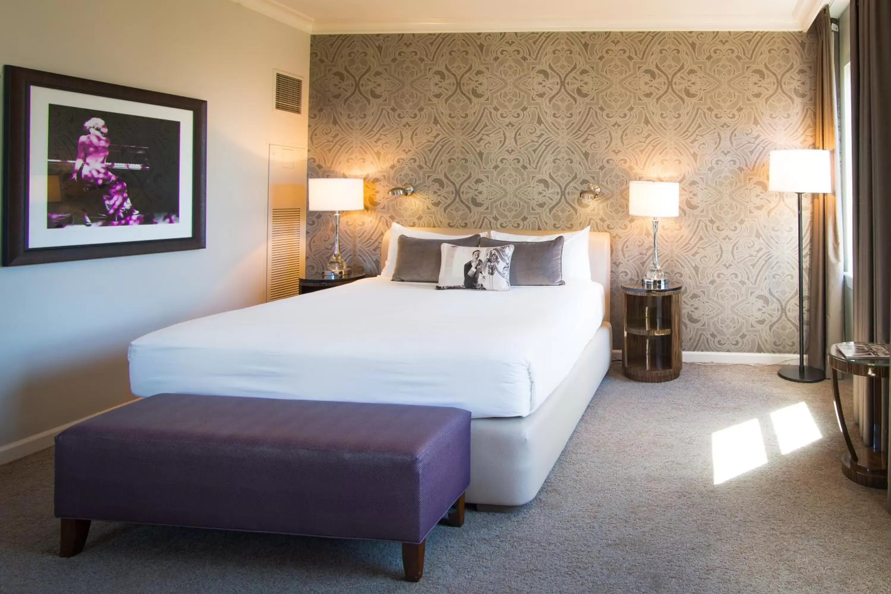 Bed in Hotel De Anza, a Destination by Hyatt Hotel