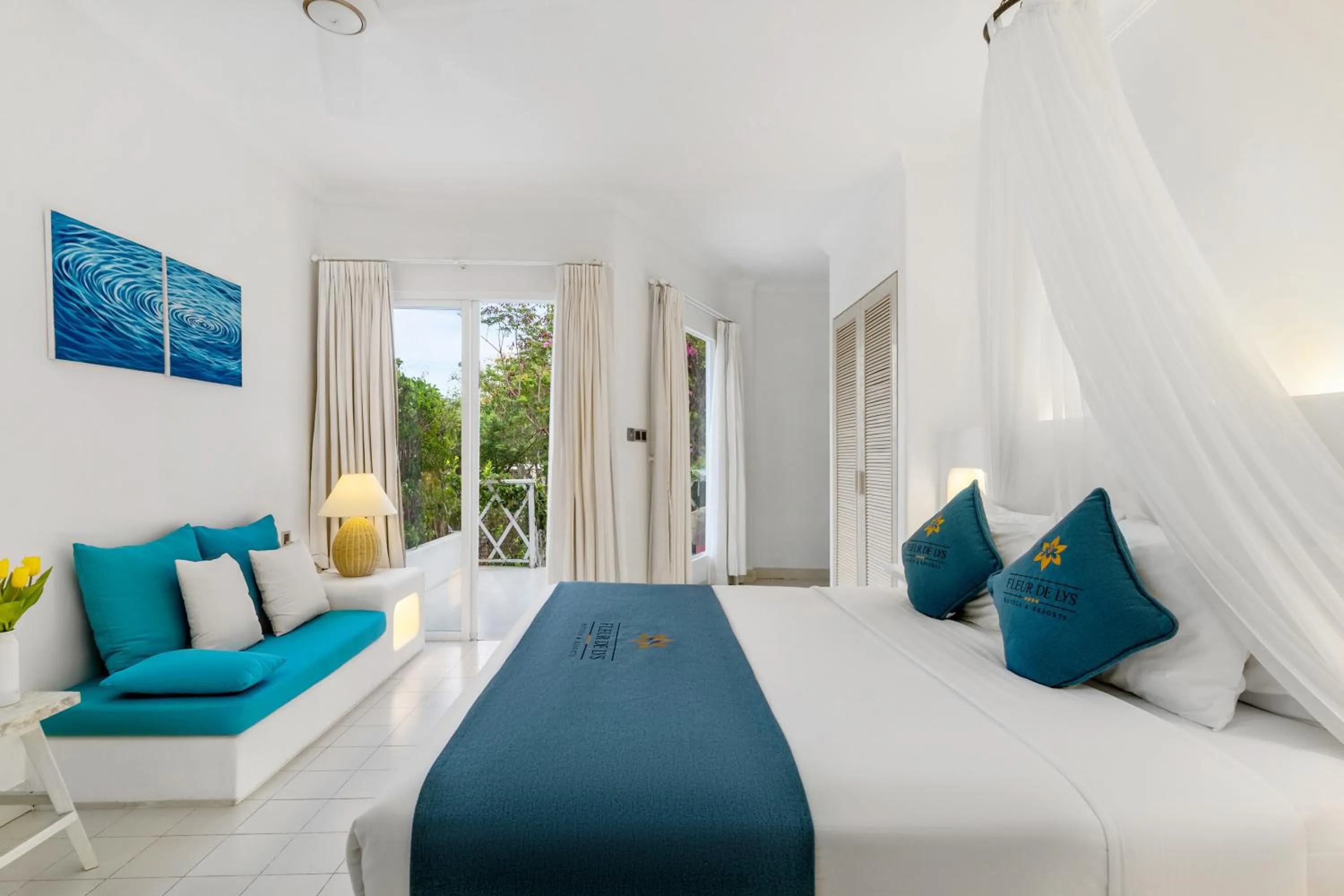 View (from property/room), Bed in Fleur de Lys Resort & Spa Long Hai