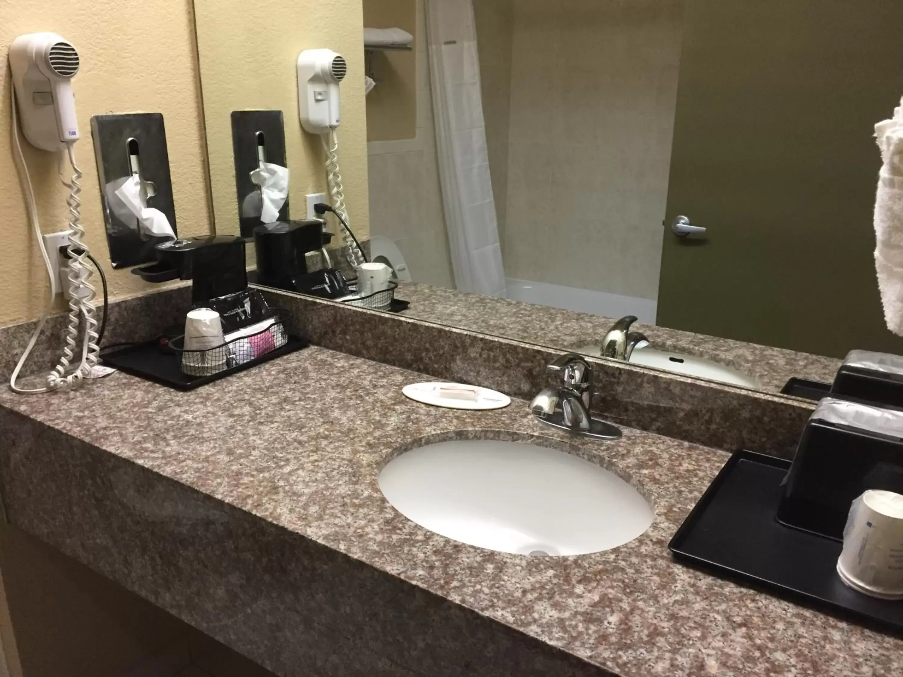 Bathroom in Super 8 by Wyndham Intercontinental Houston TX