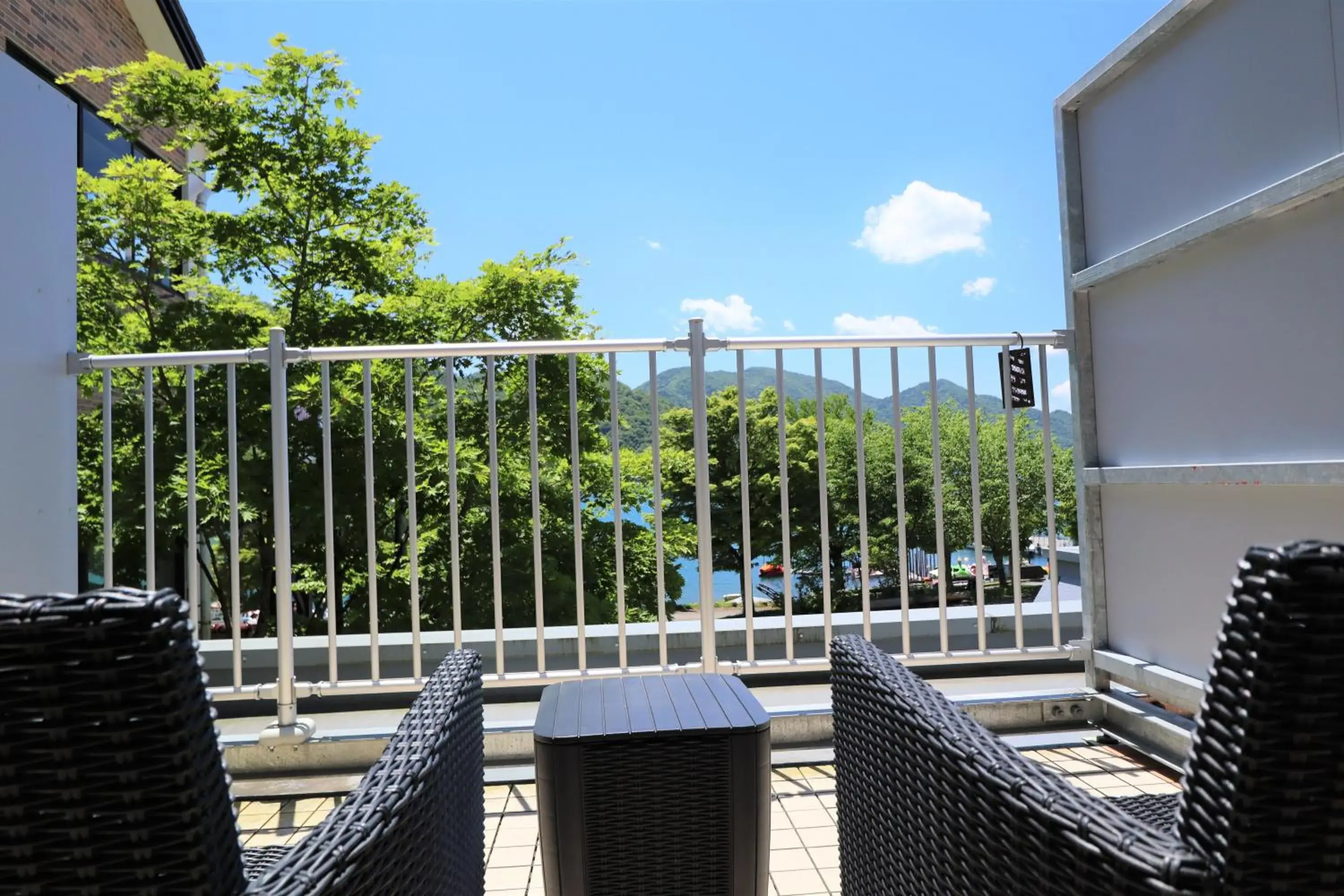 Natural landscape, Balcony/Terrace in Hatago Nagomi Hot Spring Hotel