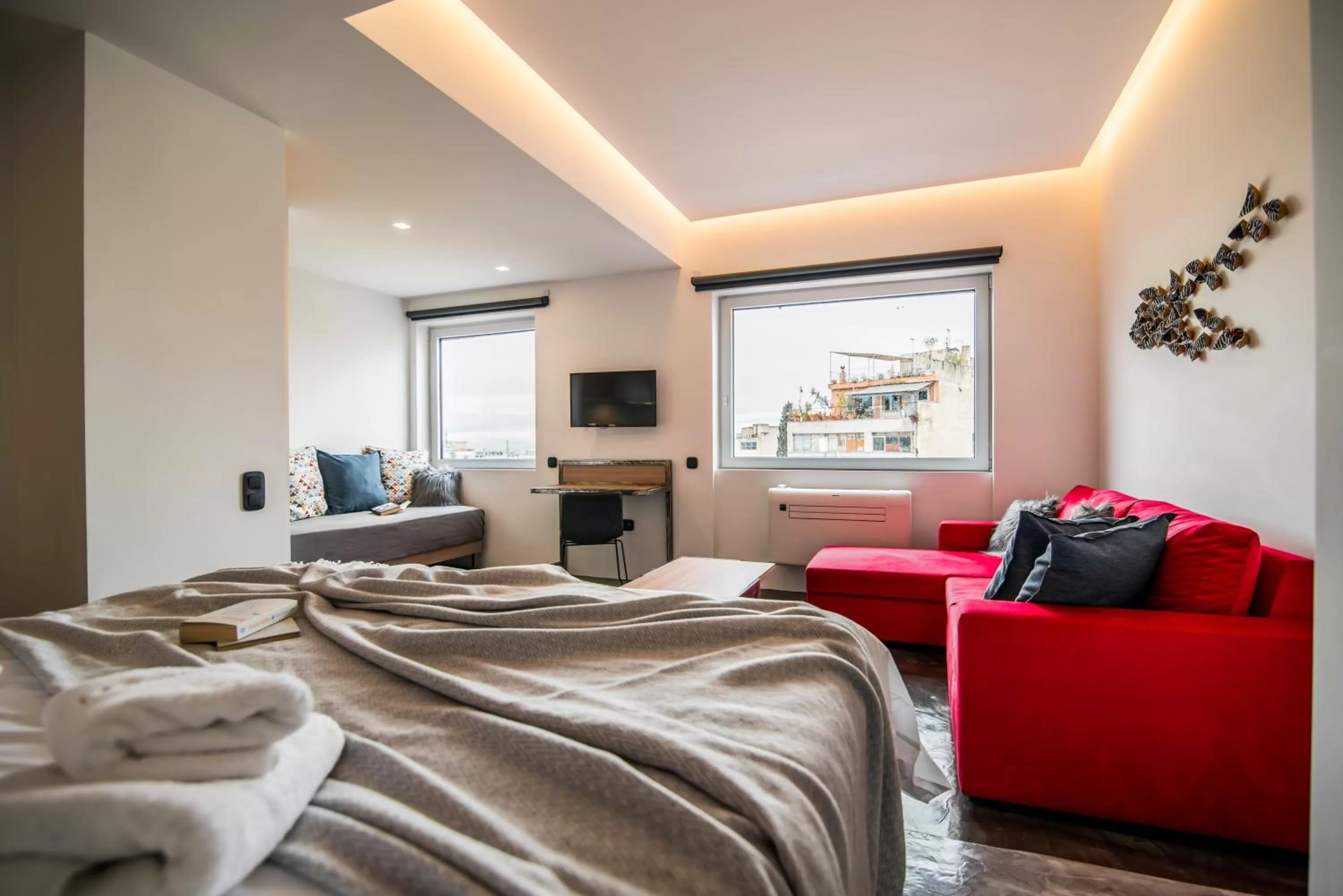 Living room in AthinA STREETAPARTMENTS