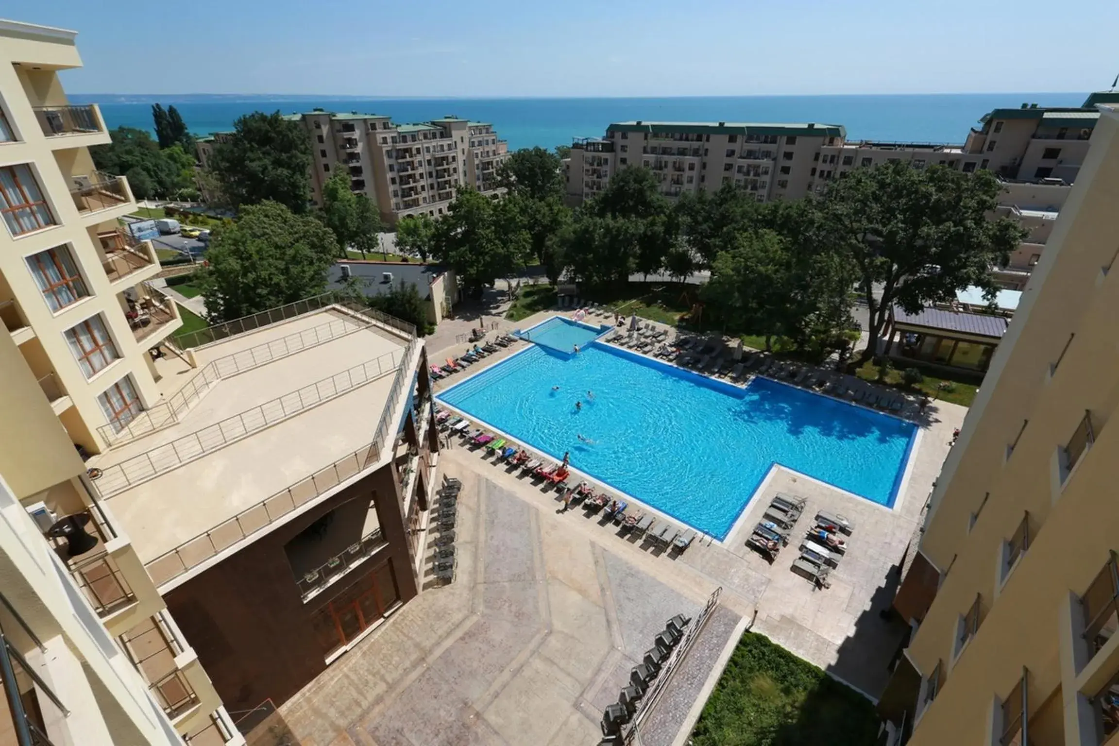 Pool View in Apart Hotel Golden Line