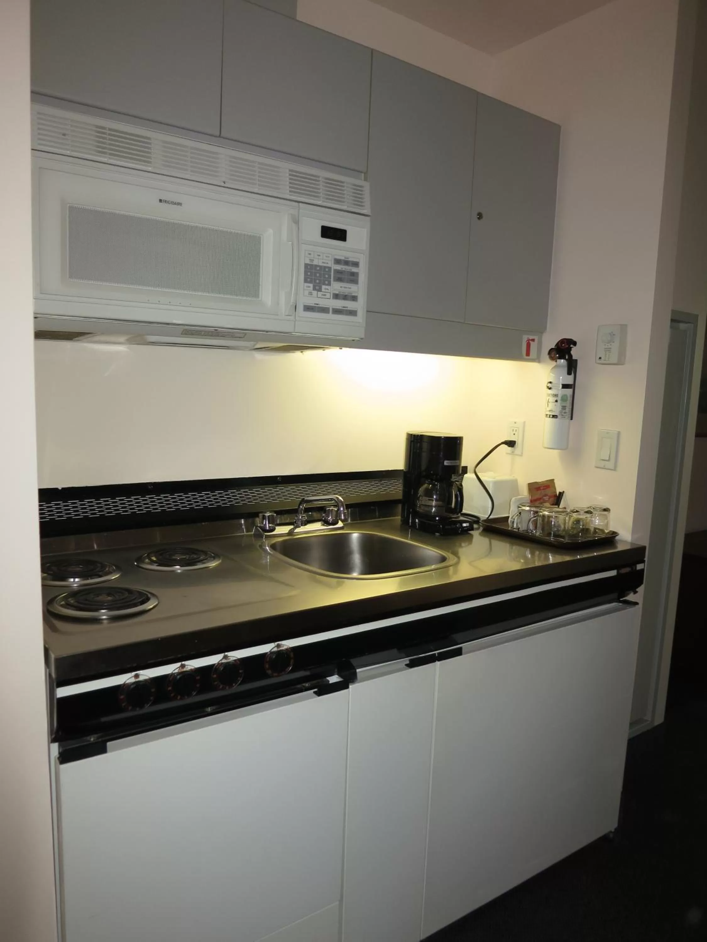Kitchen or kitchenette in Rosedale on Robson Suite Hotel