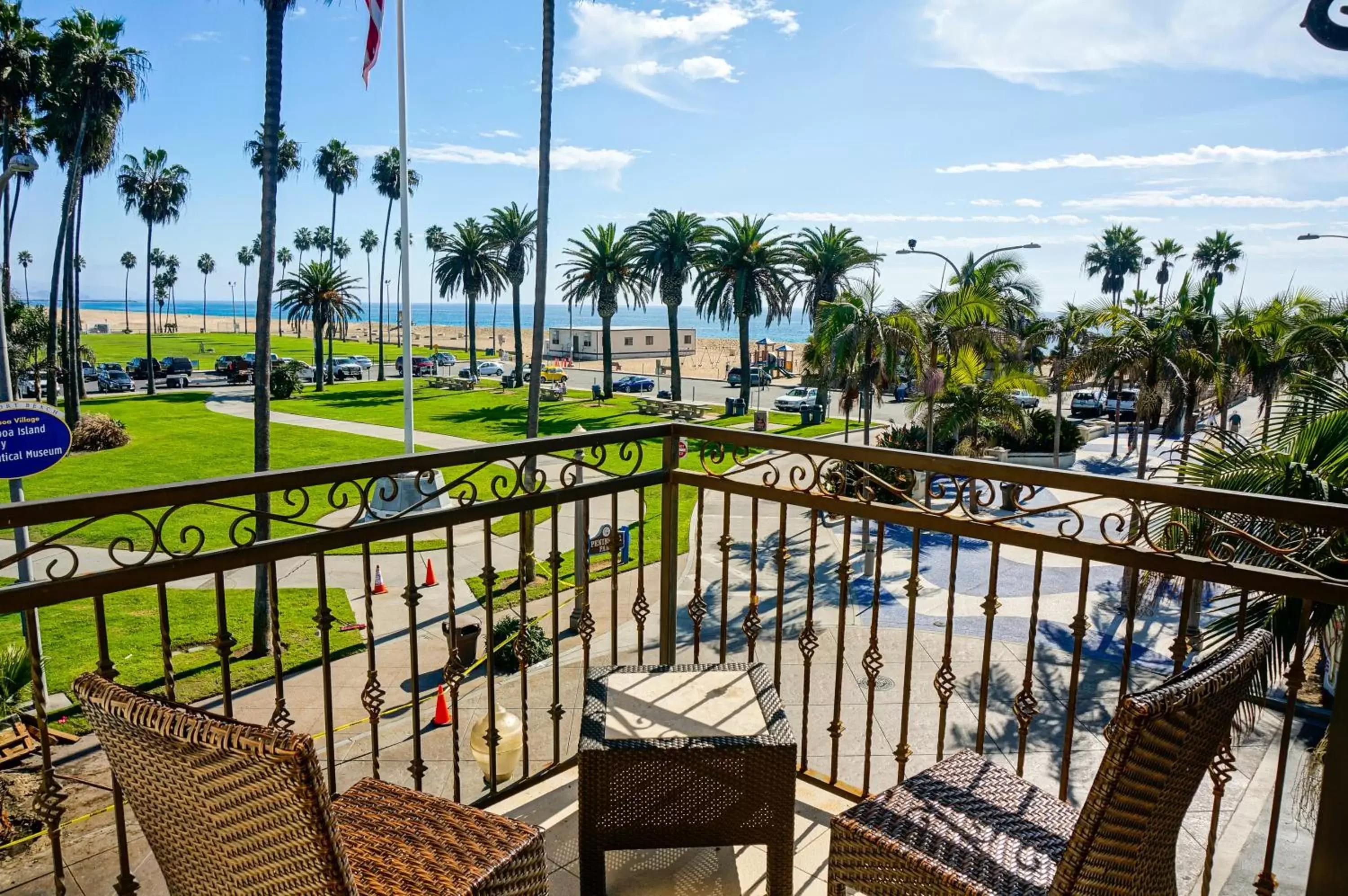 View (from property/room), Pool View in Balboa Inn, On The Beach At Newport