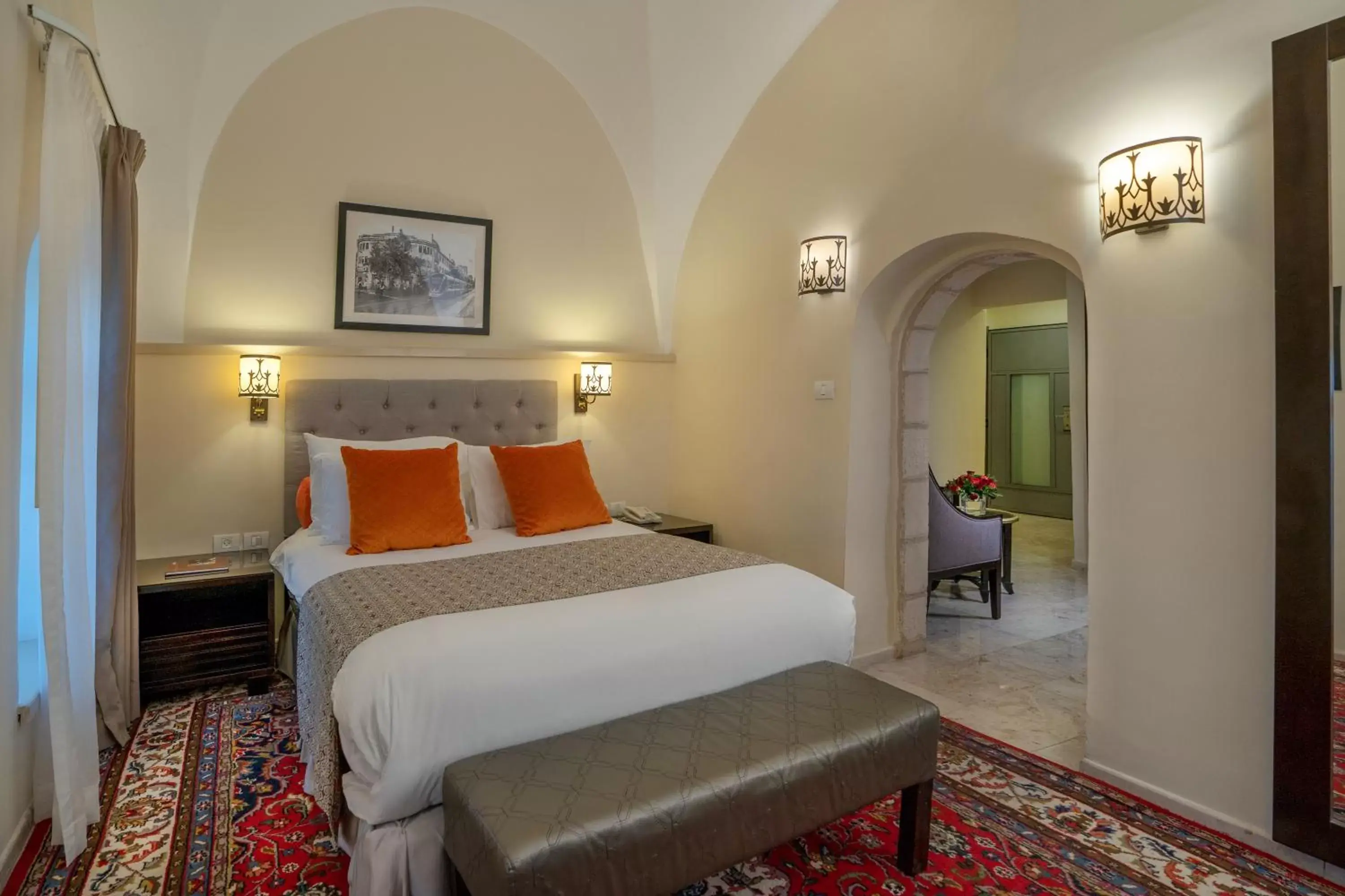 Bed in The Sephardic House Hotel in The Jewish Quarter