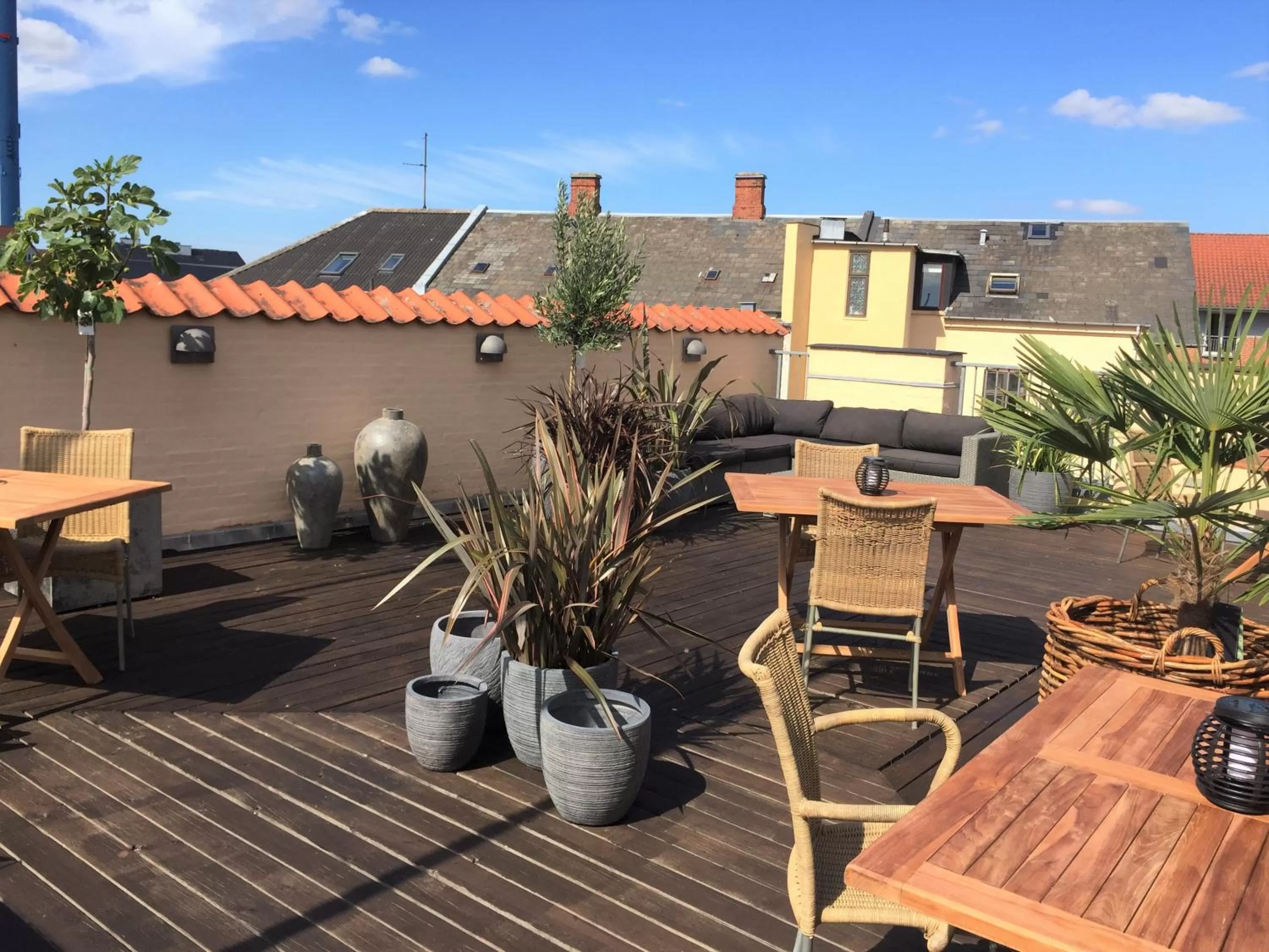 Patio in City Hotel Nattergalen