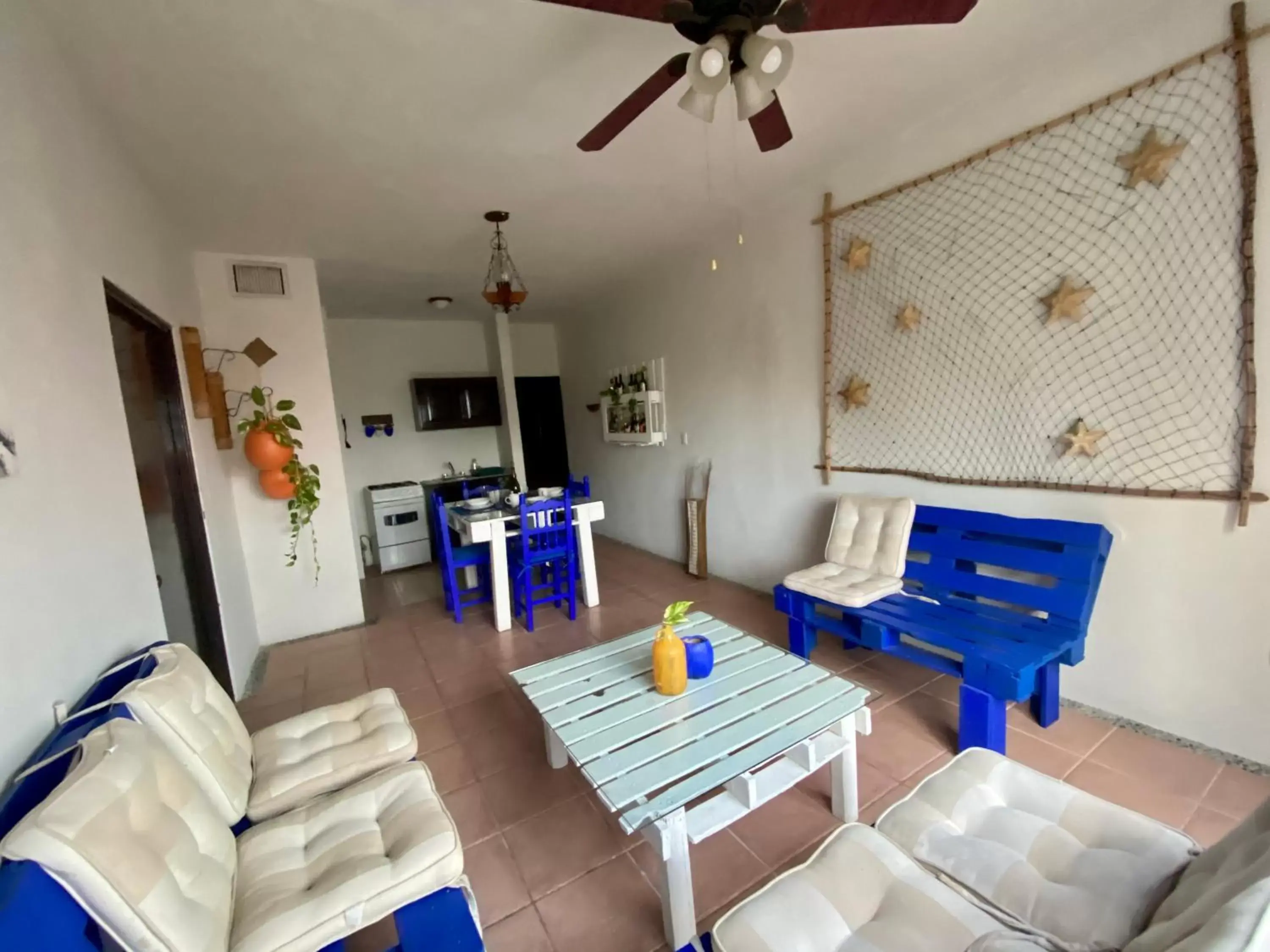 Living room, Seating Area in Casa Caribe Cancun