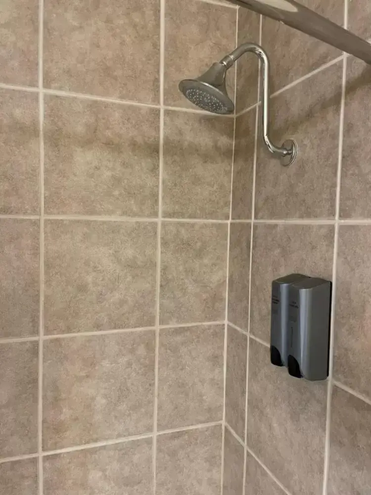Shower, Bathroom in Coronado Motor Hotel, a Travelodge by Wyndham