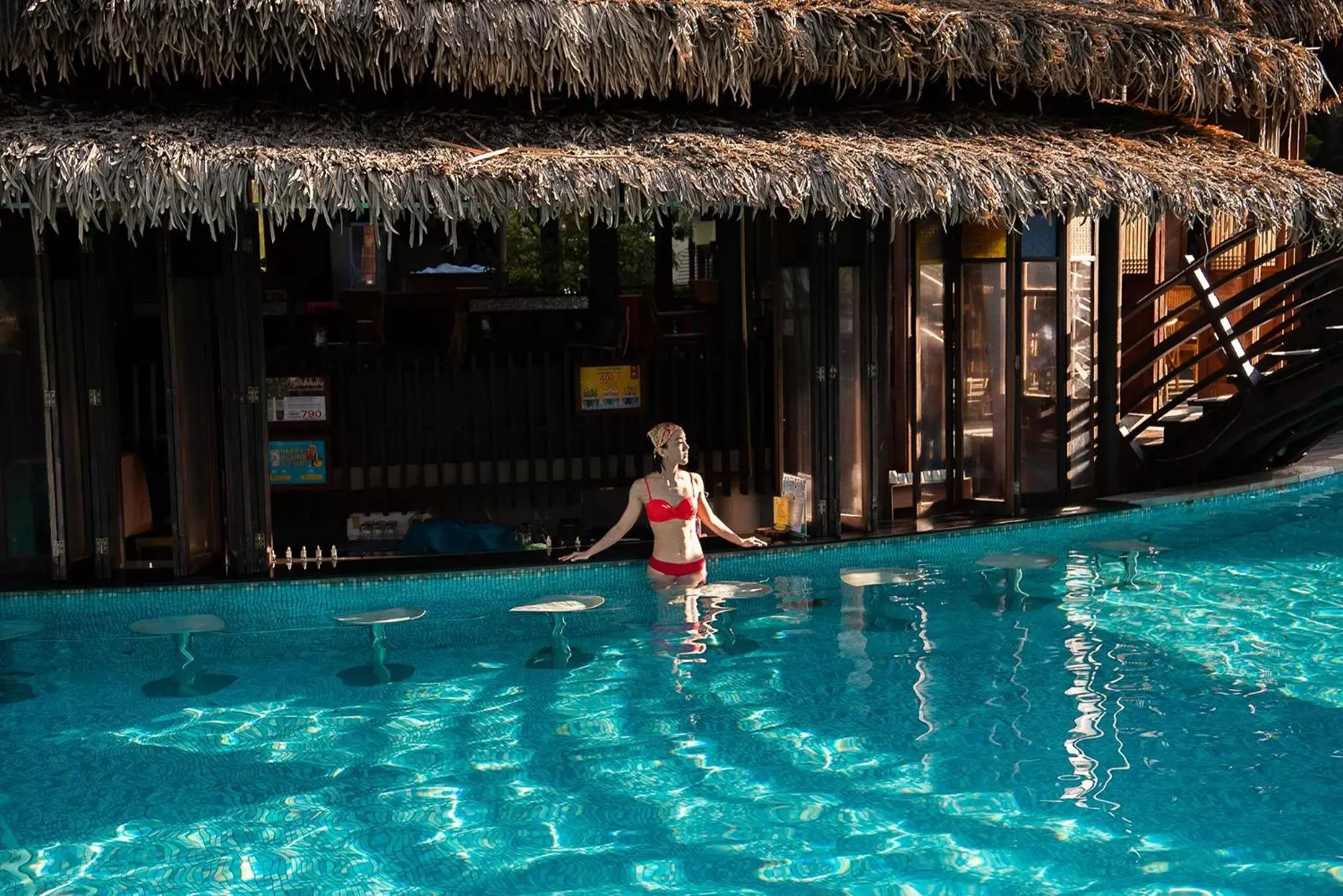 Lounge or bar, Swimming Pool in The Haven Khao Lak - SHA Extra Plus