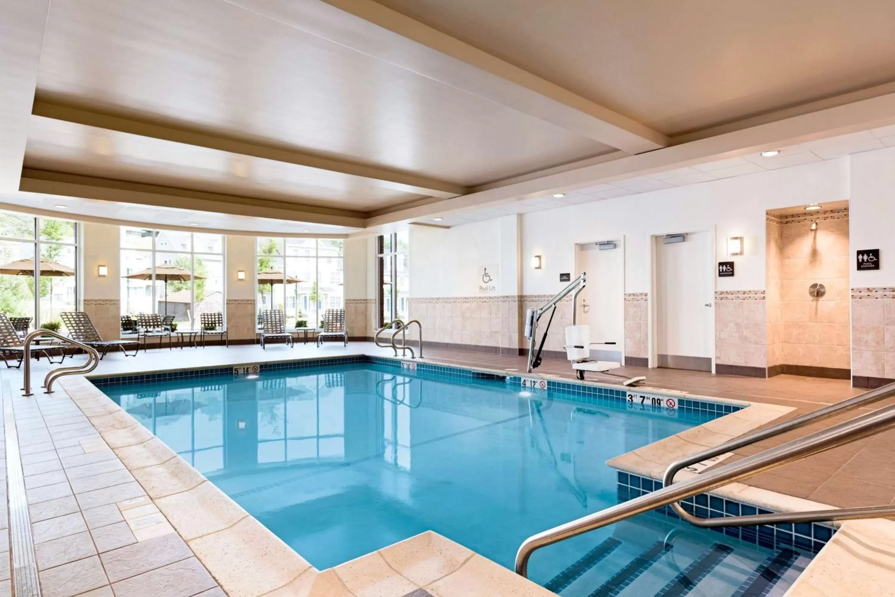 Pool view, Swimming Pool in Hilton Garden Inn Boston Logan Airport