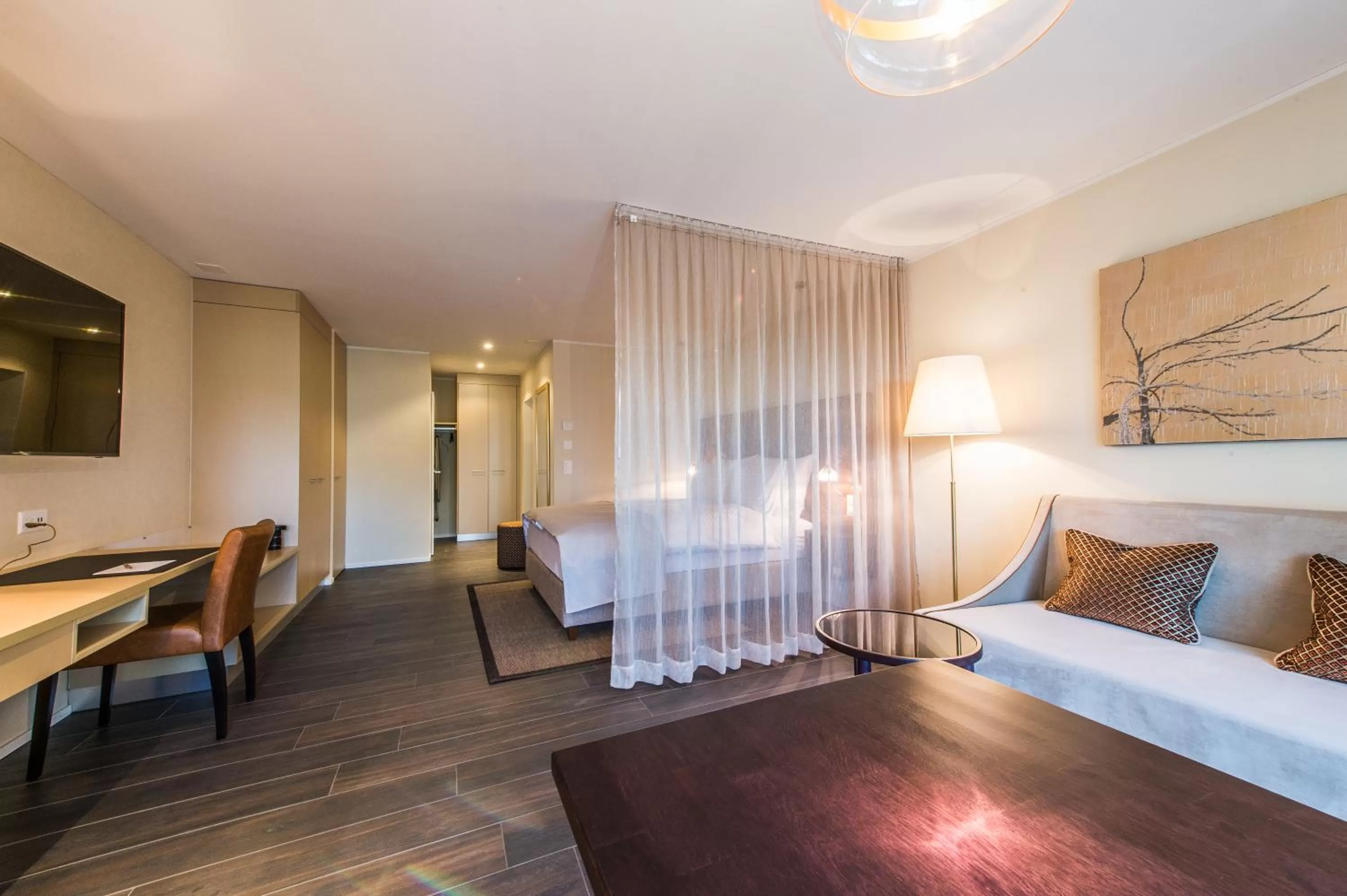 Seating area, Bed in Hotel My Way Zürich Wallisellen