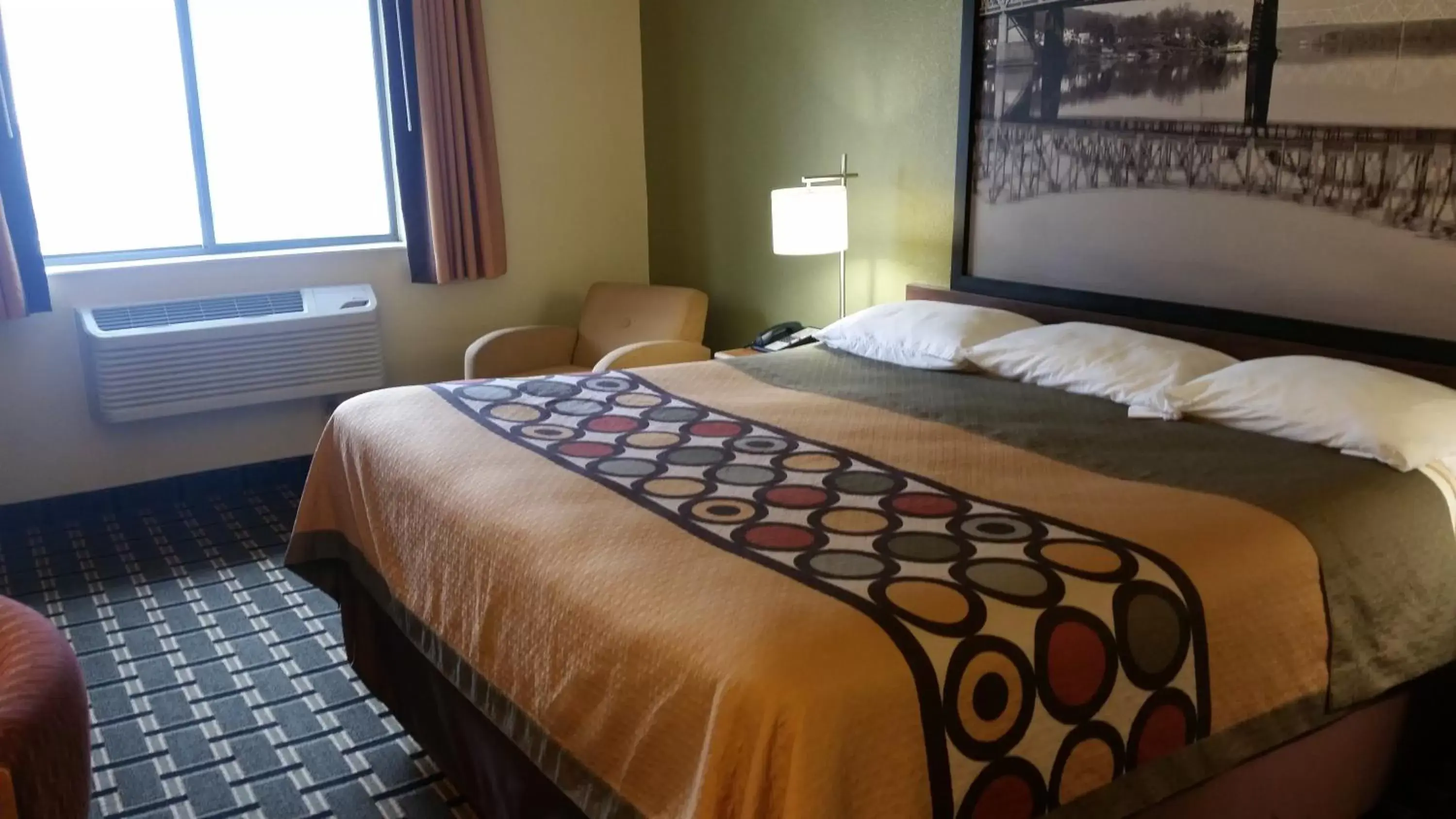 Photo of the whole room, Bed in Super 8 by Wyndham Wheeling St Clairsville OH Area