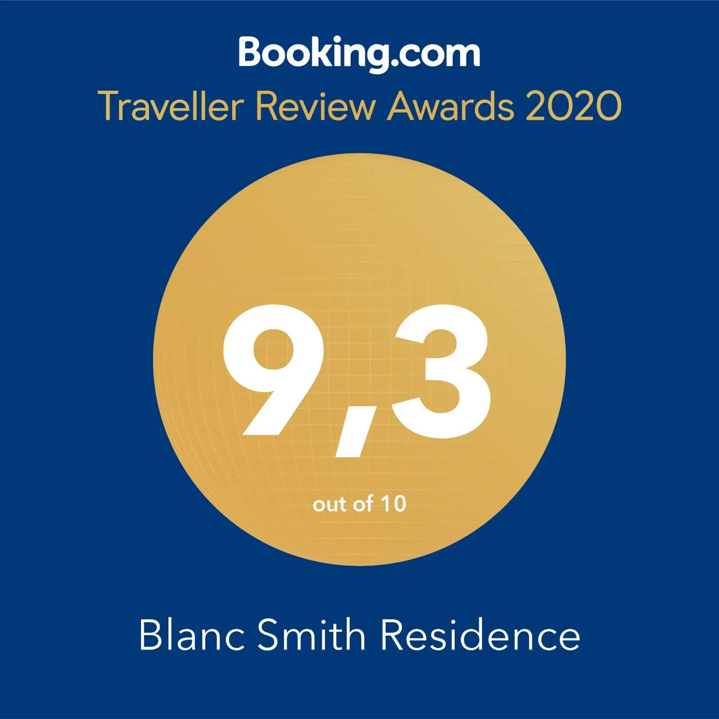 Certificate/Award in Blanc Smith Residence