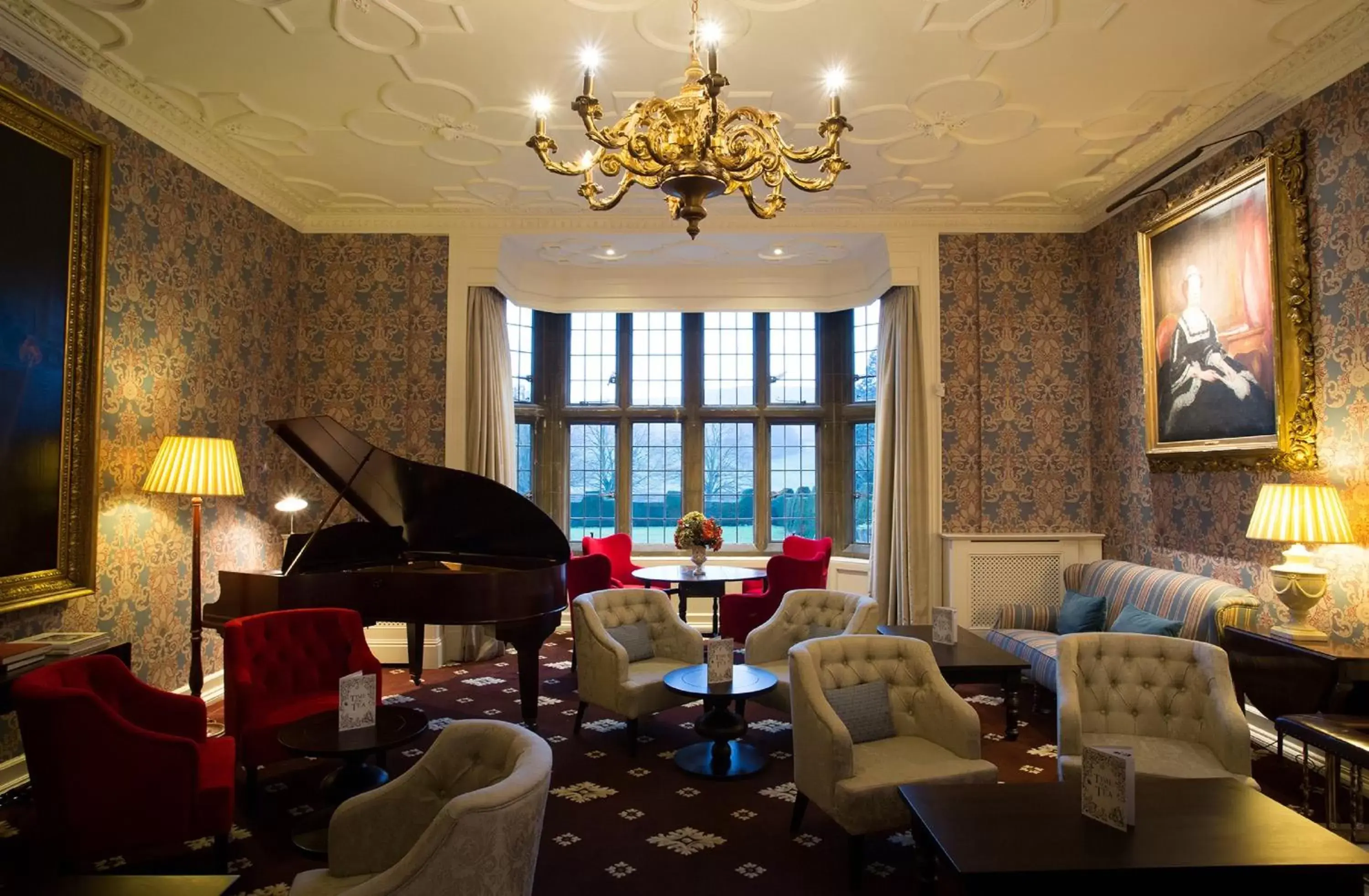 Communal lounge/ TV room, Seating Area in Gisborough Hall Hotel