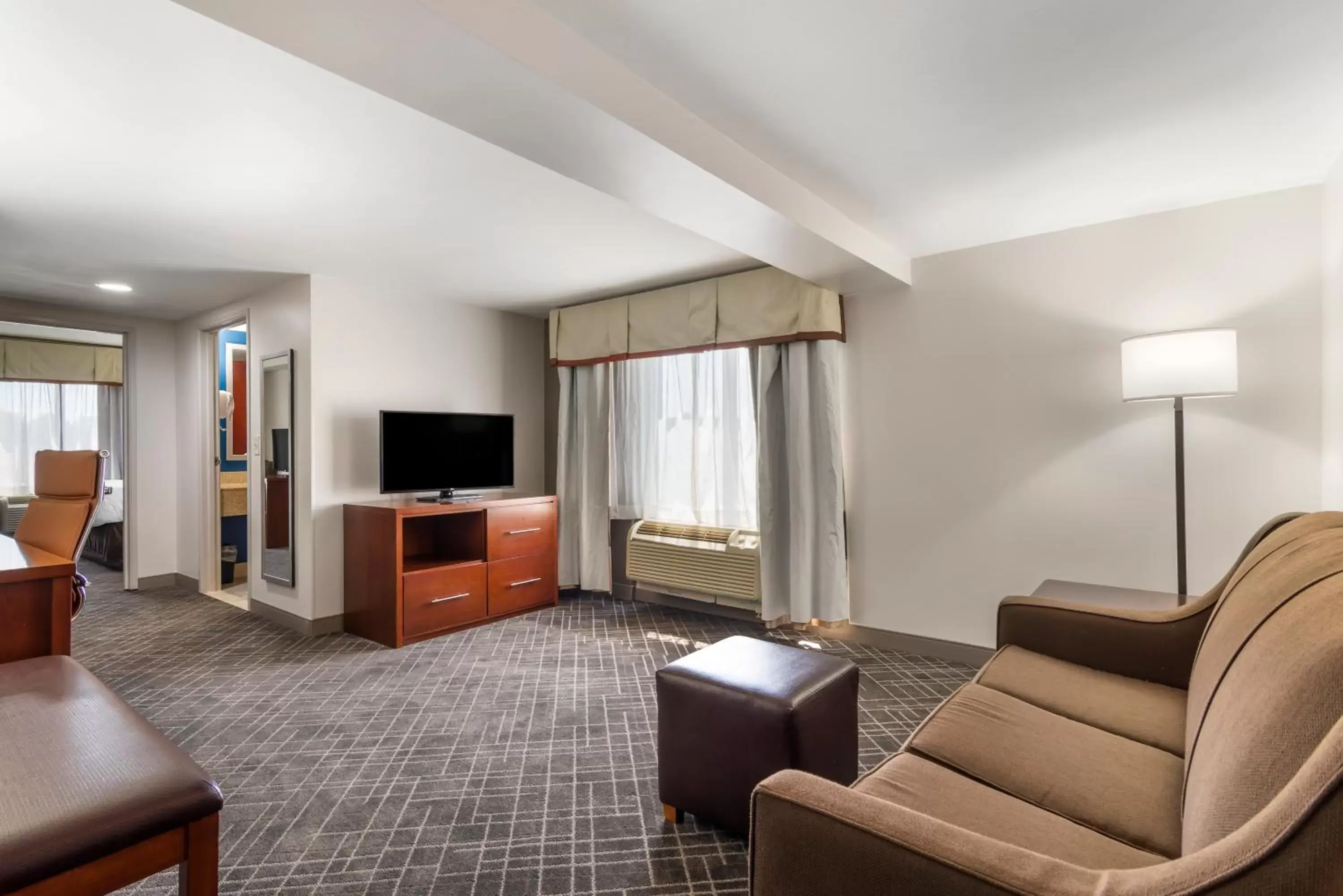 Communal lounge/ TV room, Seating Area in Comfort Suites Atlanta Airport