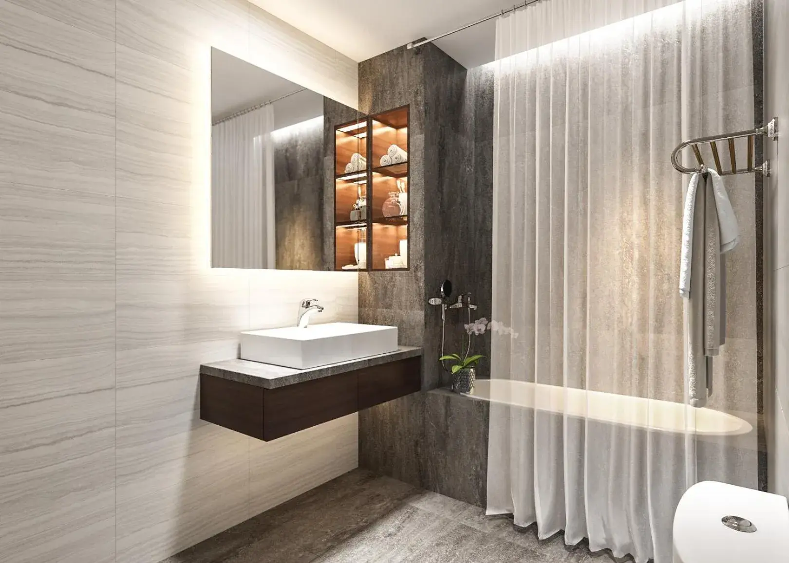 Bathroom in Ha Noi Hotel near Tan Son Nhat International Airport