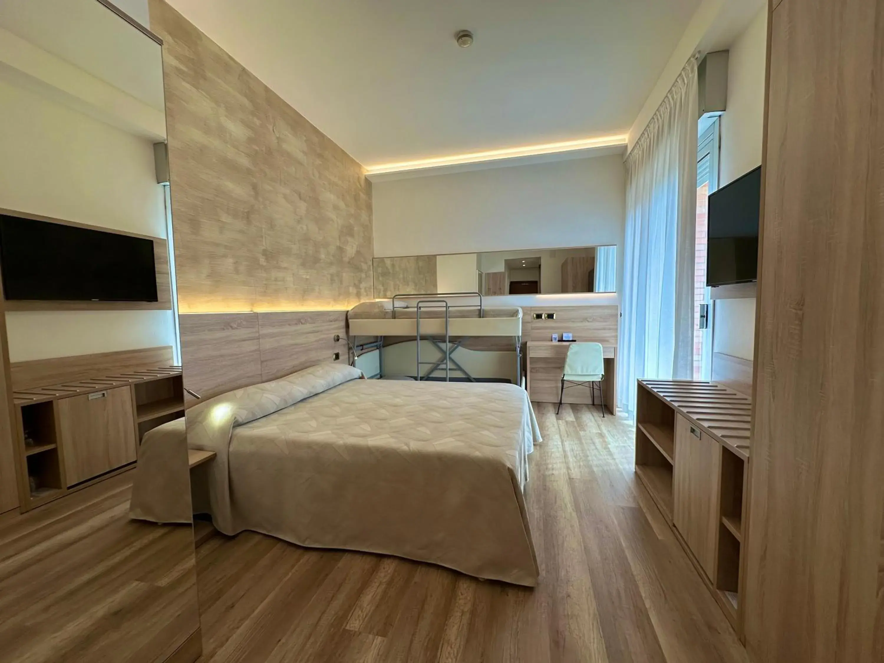 Bedroom, Bed in Hotel Beau Rivage Pineta