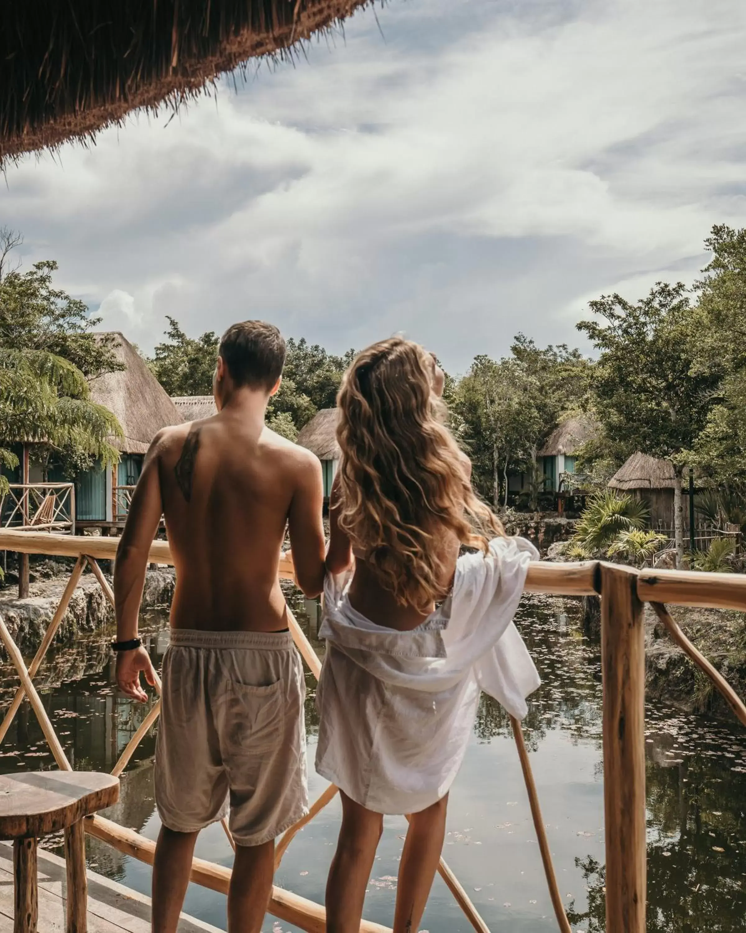 People in Zamna eco-lodge Tulum