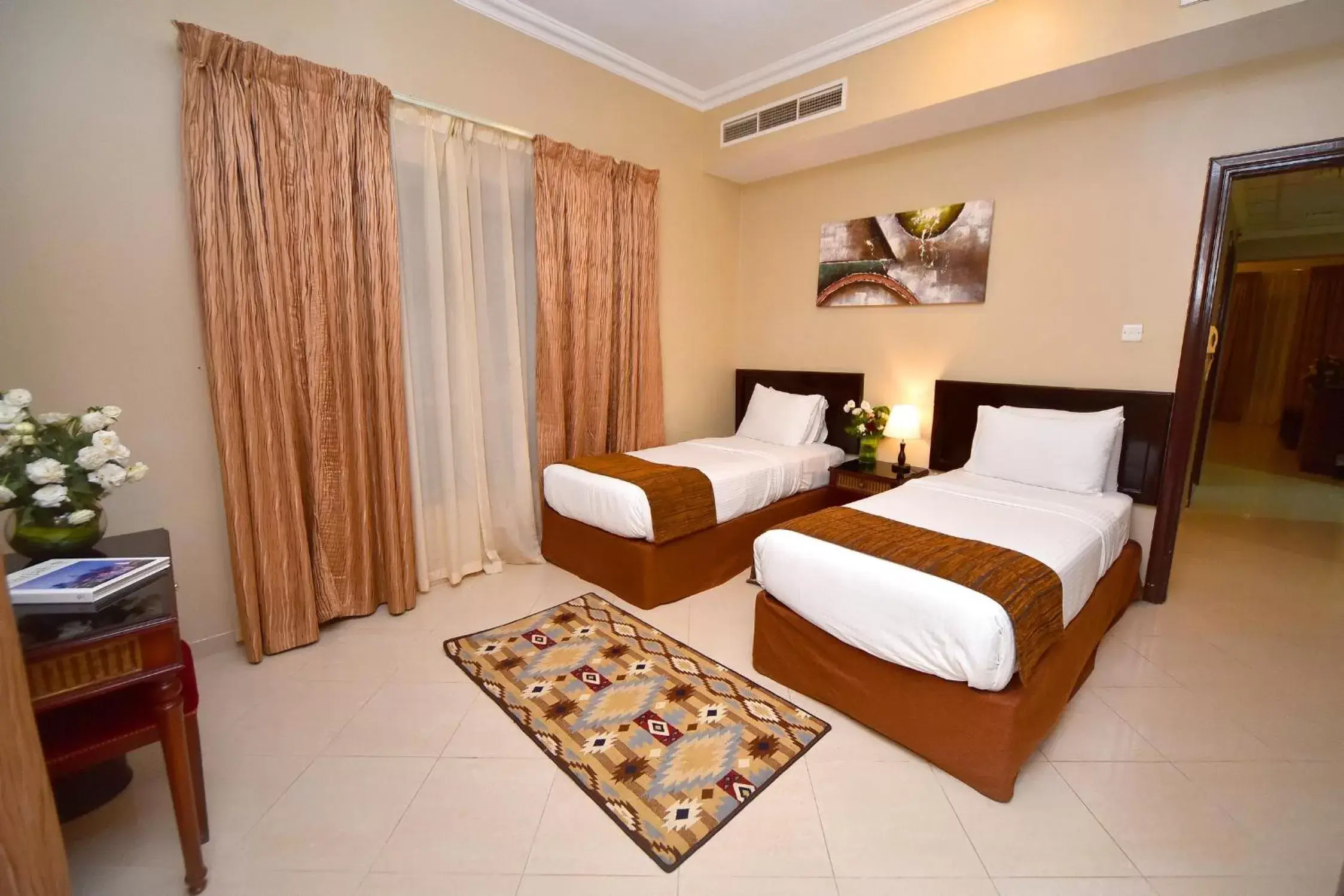 View (from property/room), Bed in Emirates Stars Hotel Apartments Sharjah