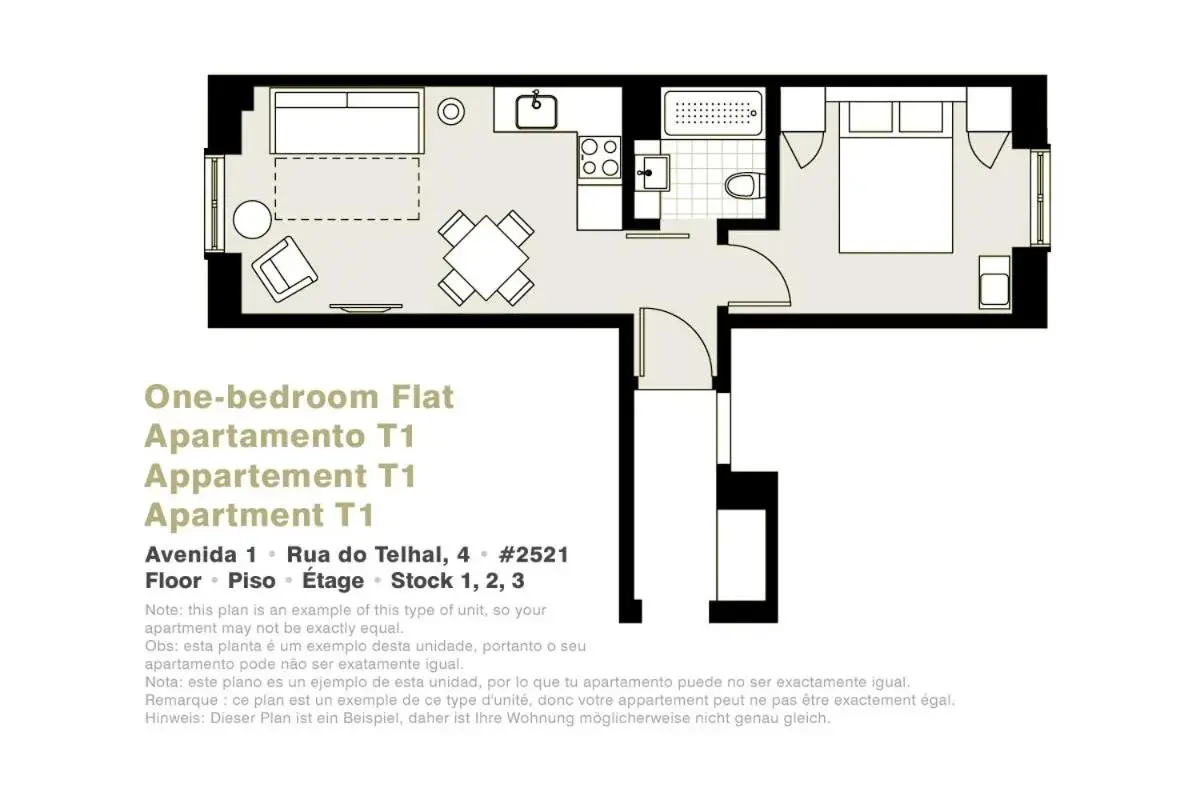 Floor Plan in Lisbon Serviced Apartments - Avenida