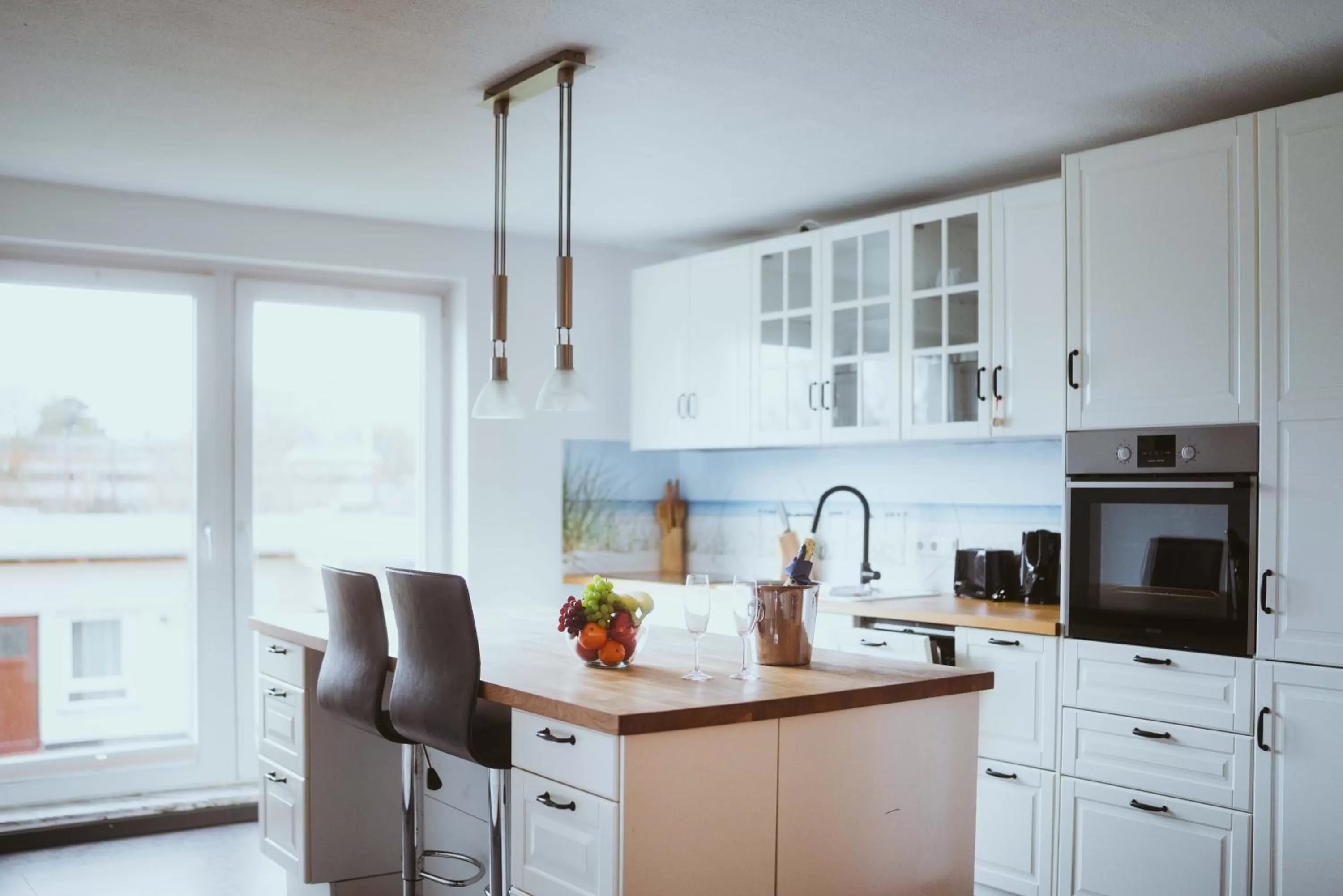 stove in Aparthotel Stralsund Studios und Apartments