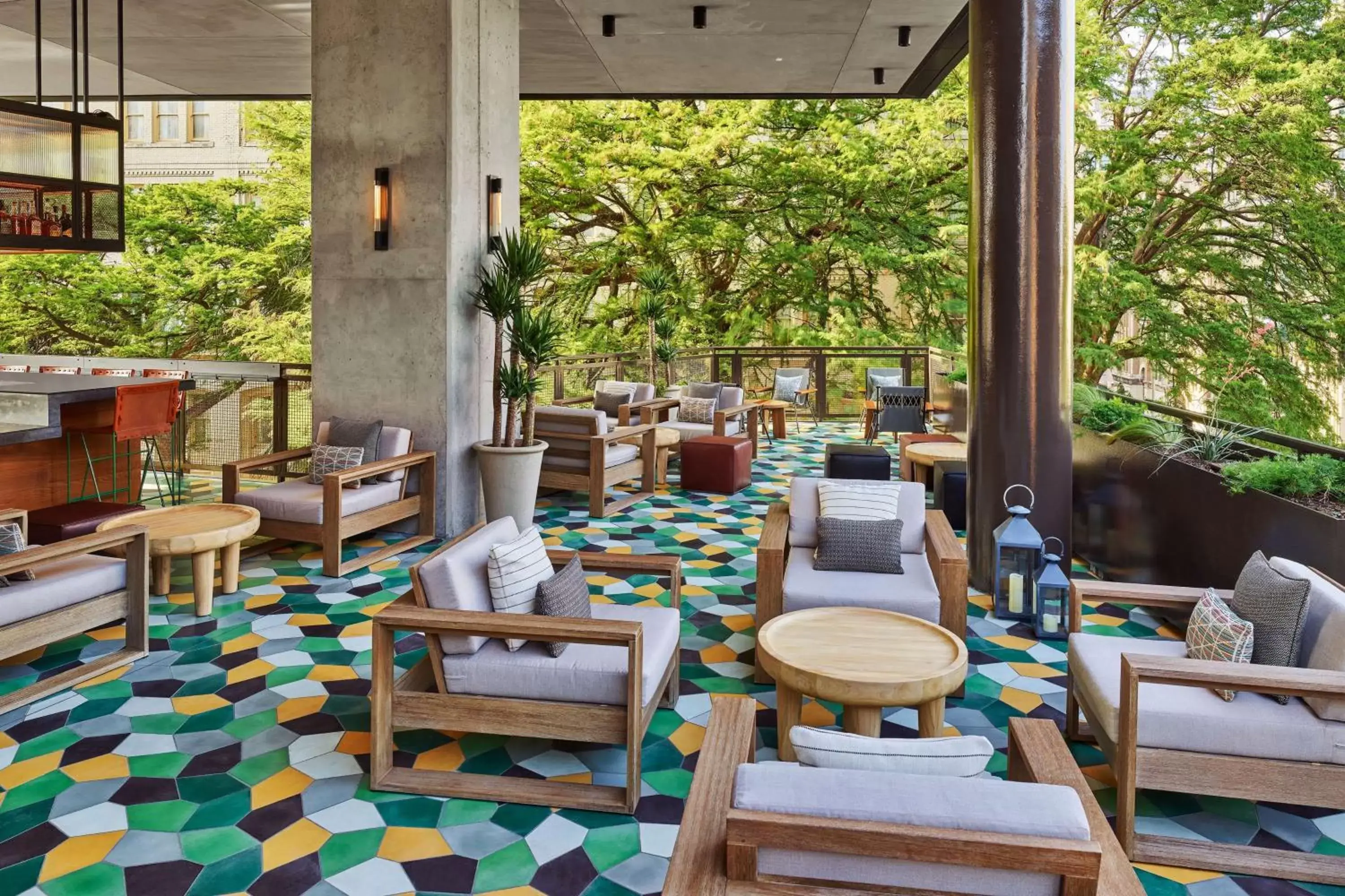 Patio, Restaurant/Places to Eat in Canopy By Hilton San Antonio Riverwalk