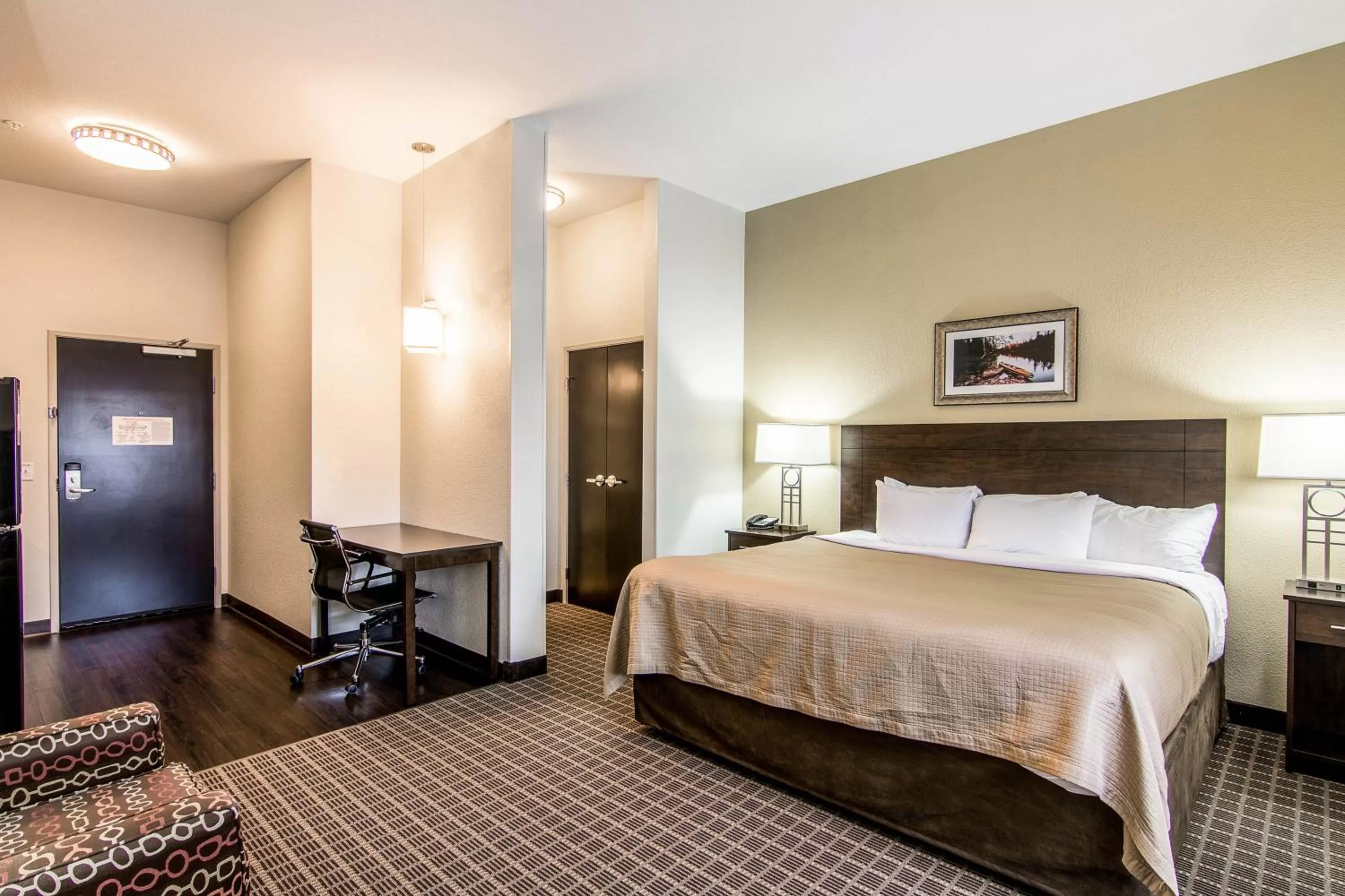 Photo of the whole room, Bed in Sleep Inn & Suites West-Near Medical Center