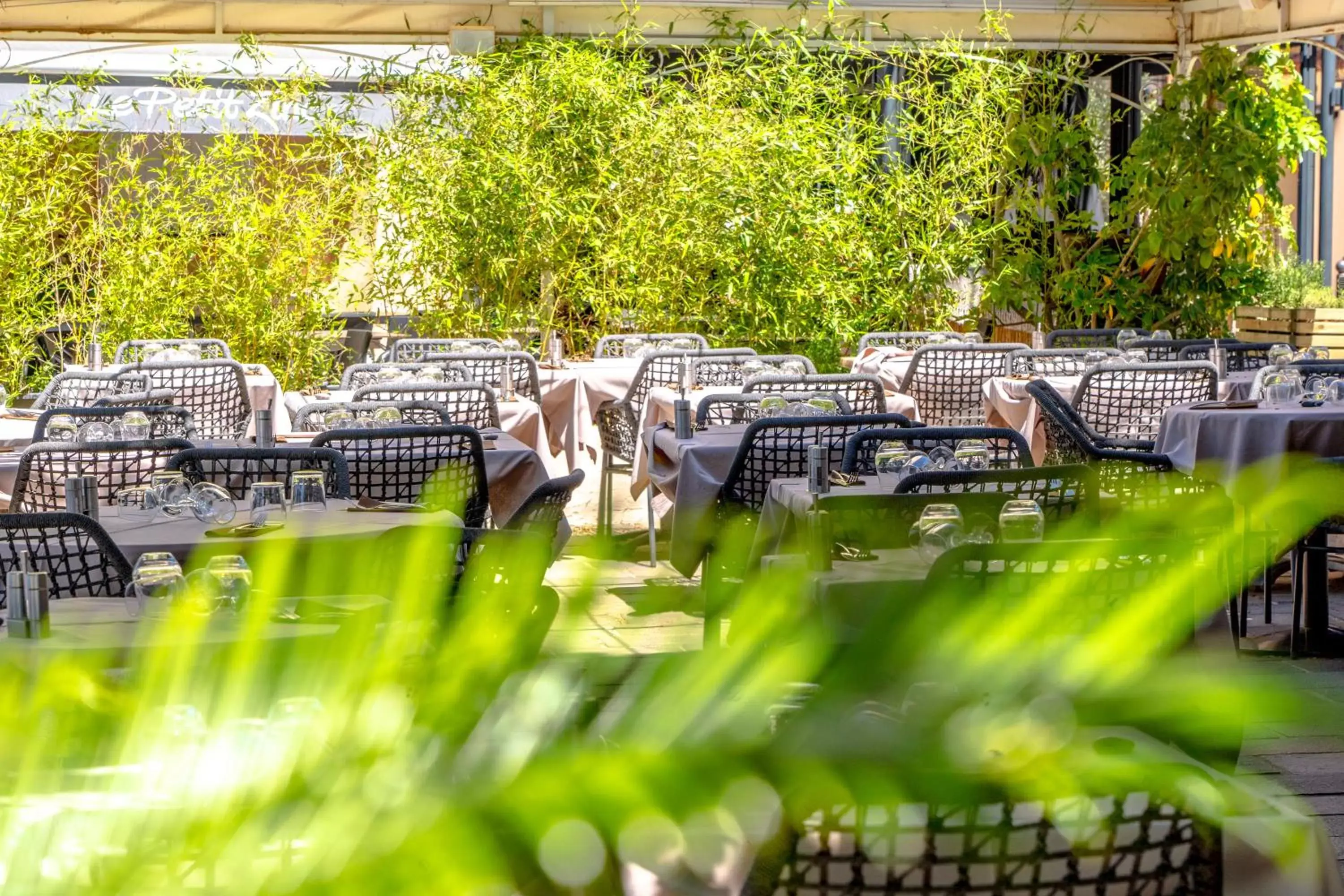 Patio in Hotel Les Palmiers