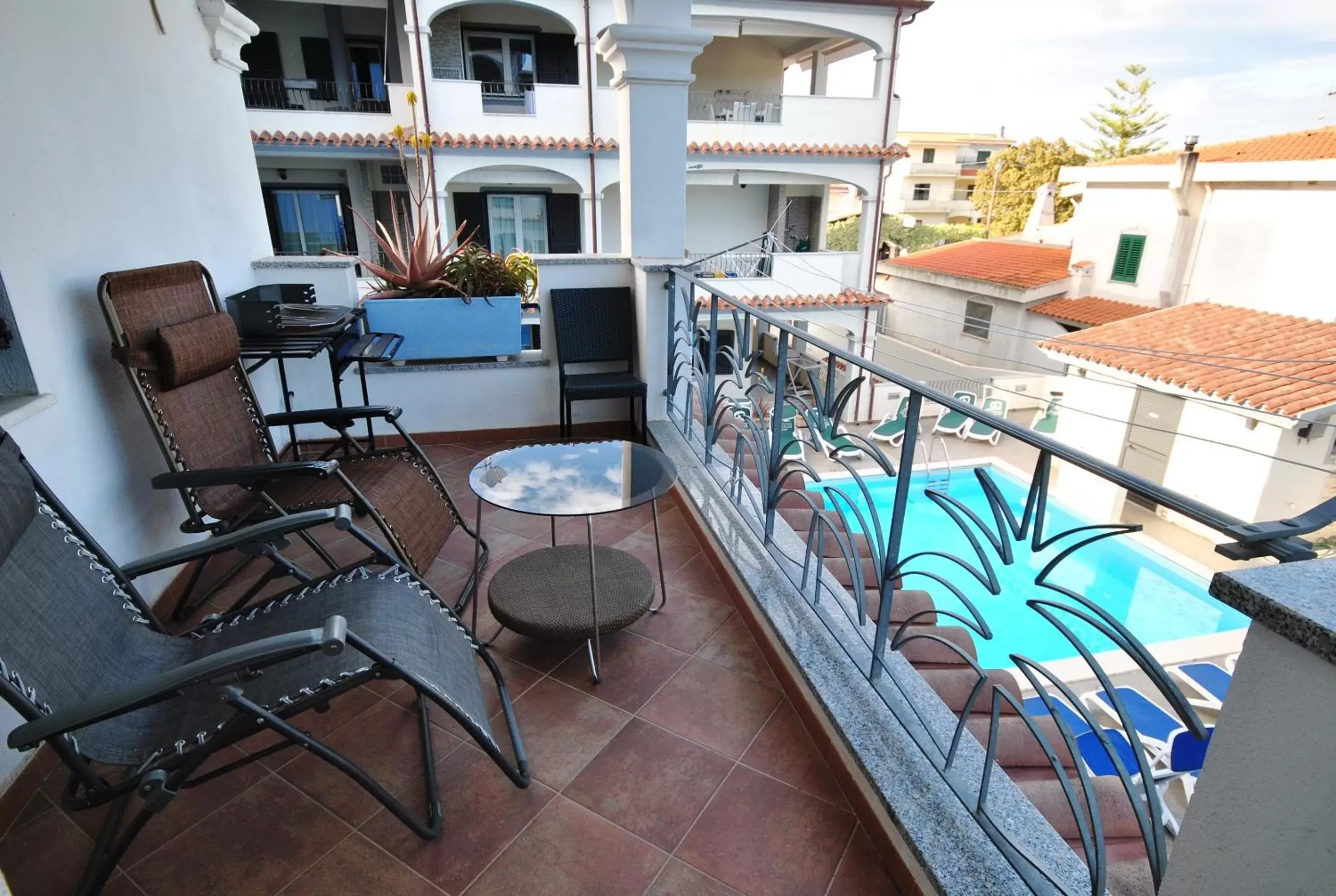 Balcony/Terrace, Pool View in Holiday Residence Rifugio