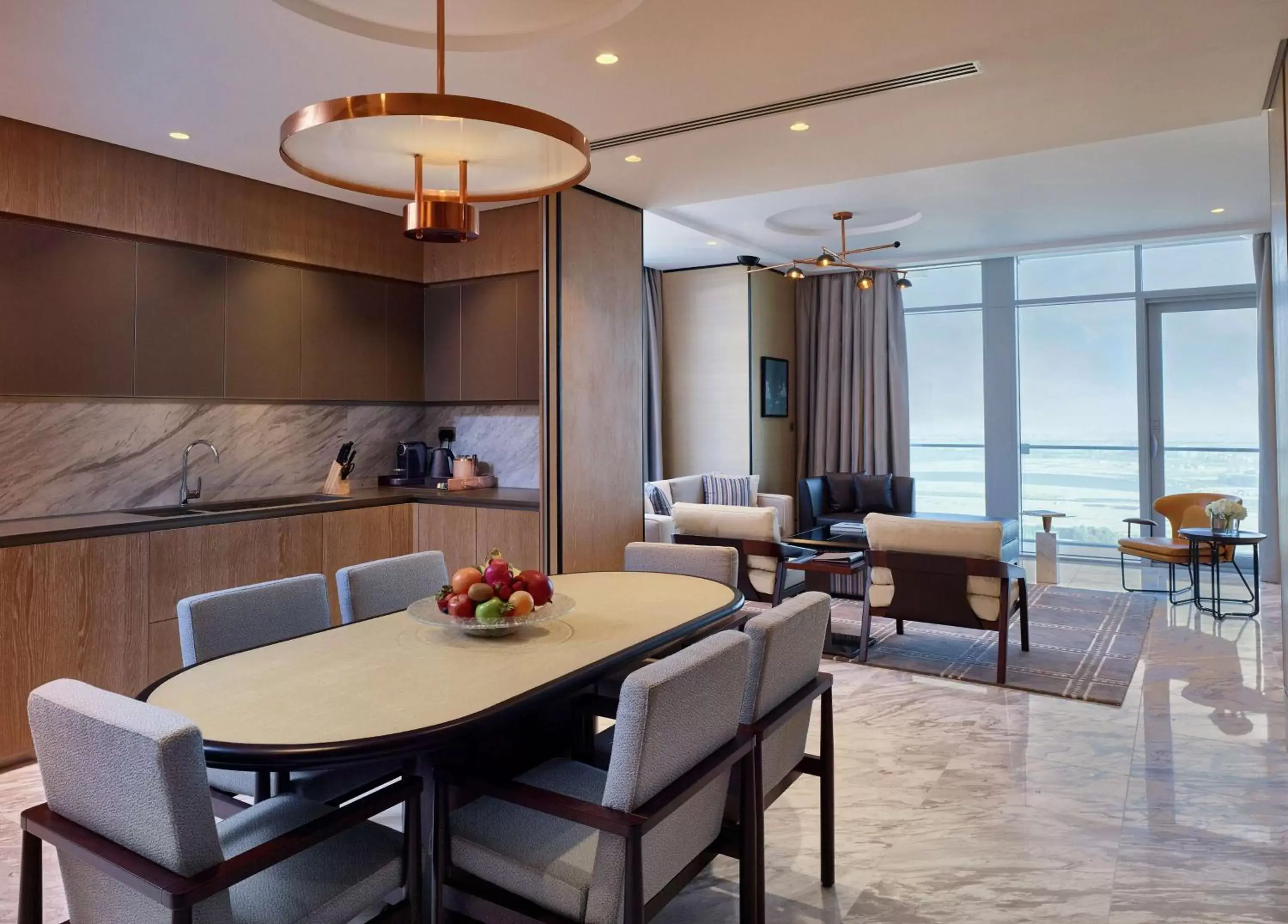 Living room, Dining Area in Waldorf Astoria Dubai International Financial Centre