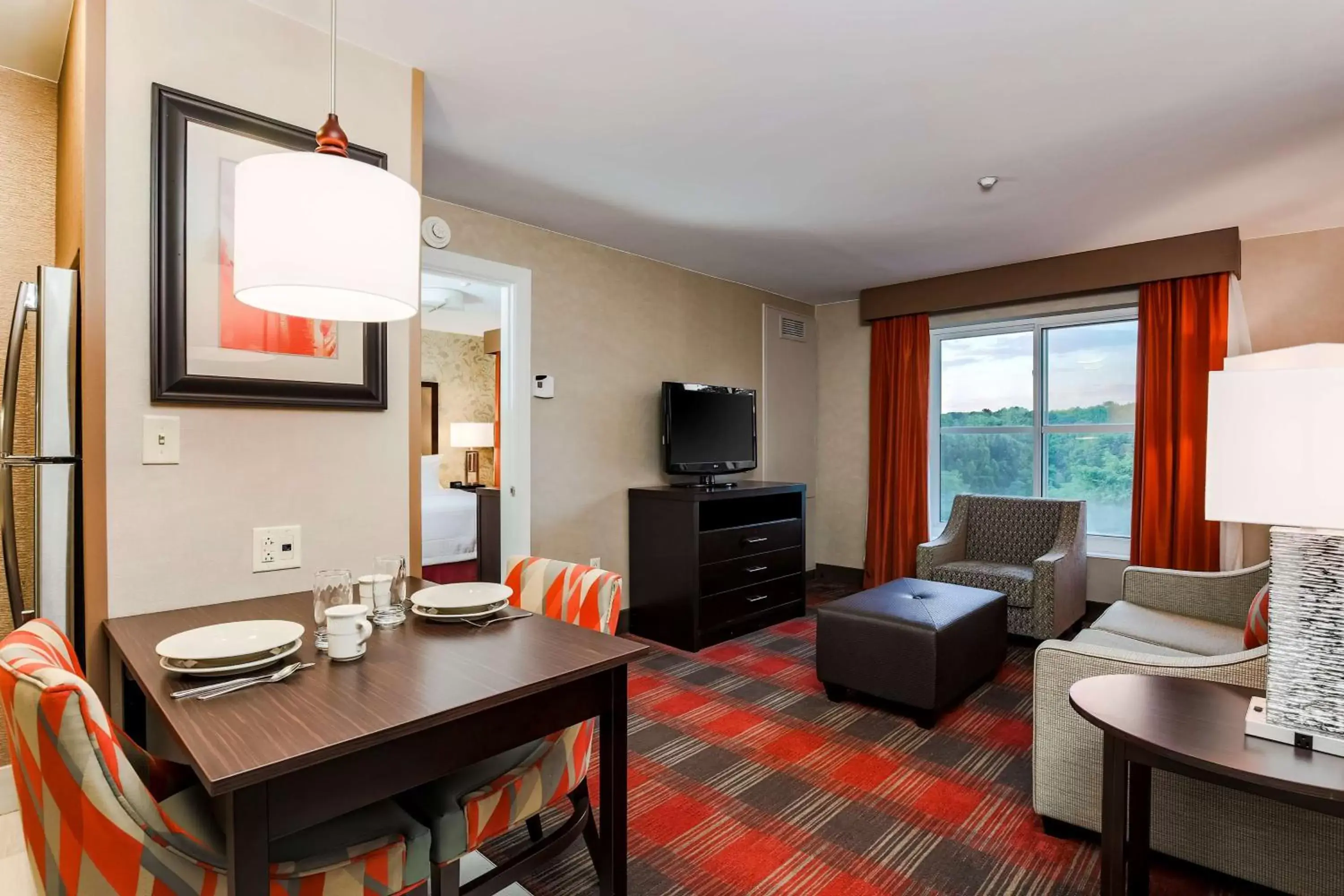 Living room, Seating Area in Homewood Suites by Hilton Long Island-Melville