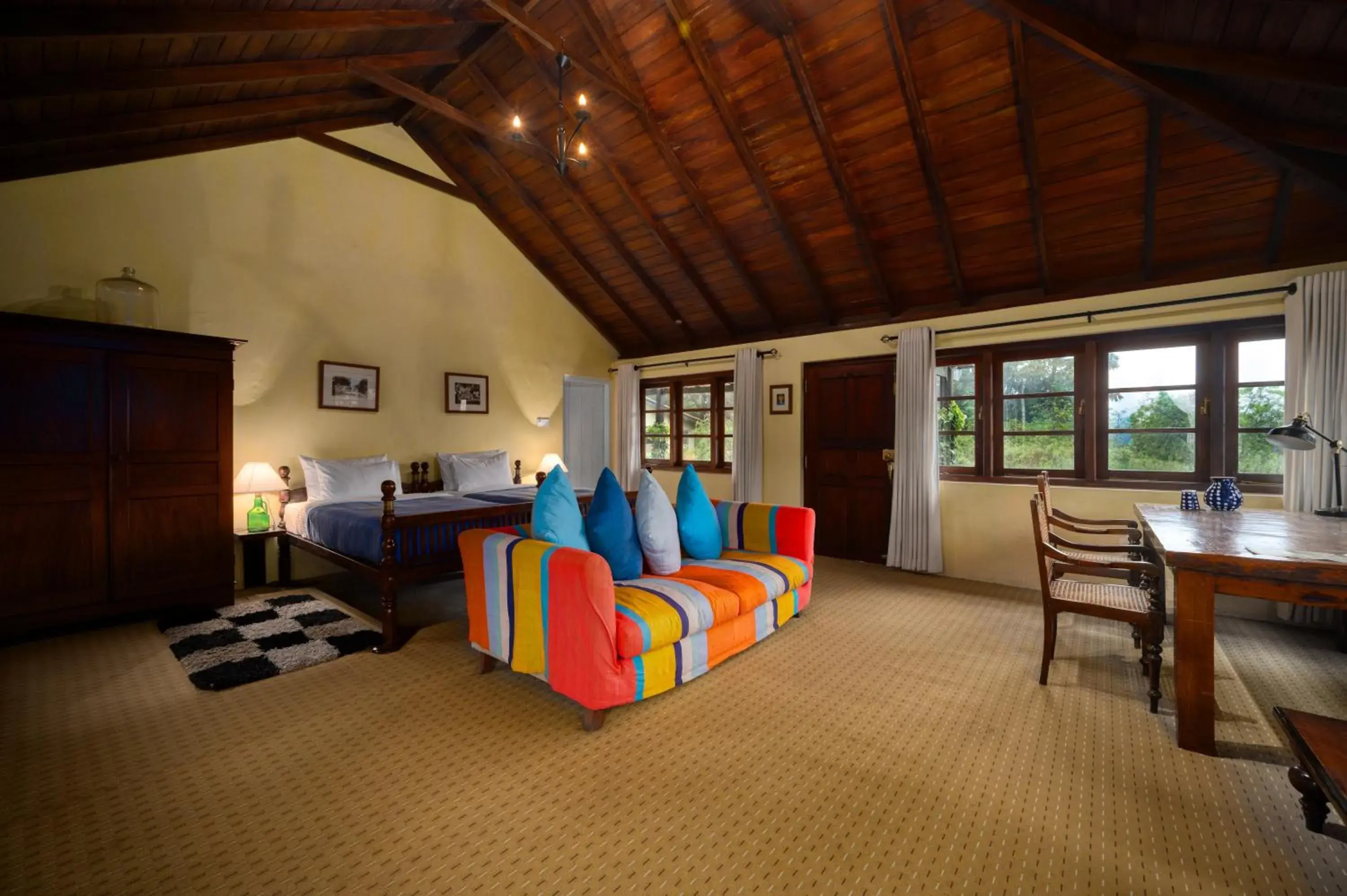 Bed, Seating Area in Ferncliff Bungalow