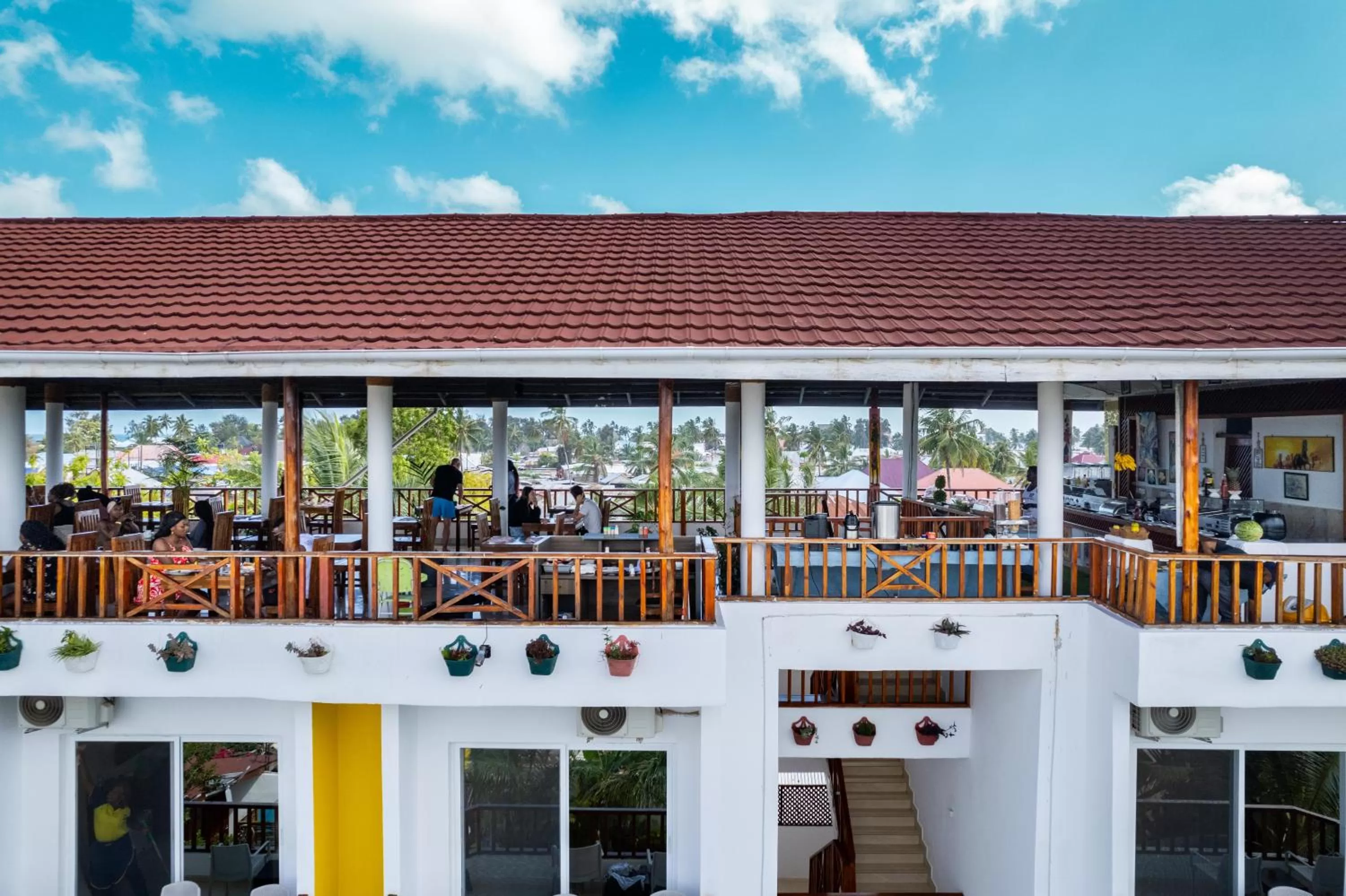 Restaurant/places to eat, Property Building in Canary Nungwi Hotel & Free SPA