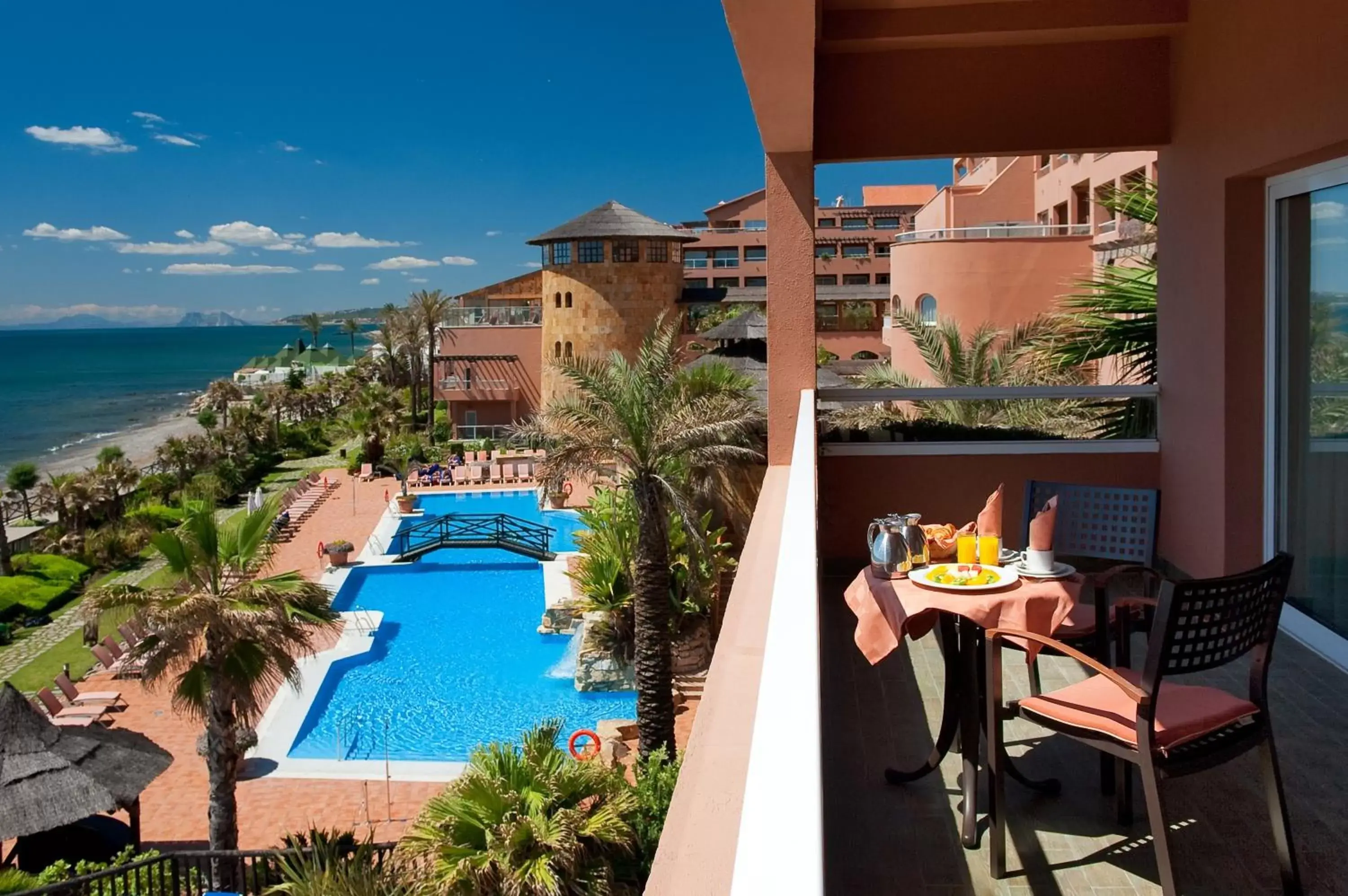 Balcony/Terrace, Pool View in Elba Estepona Gran Hotel & Thalasso Spa