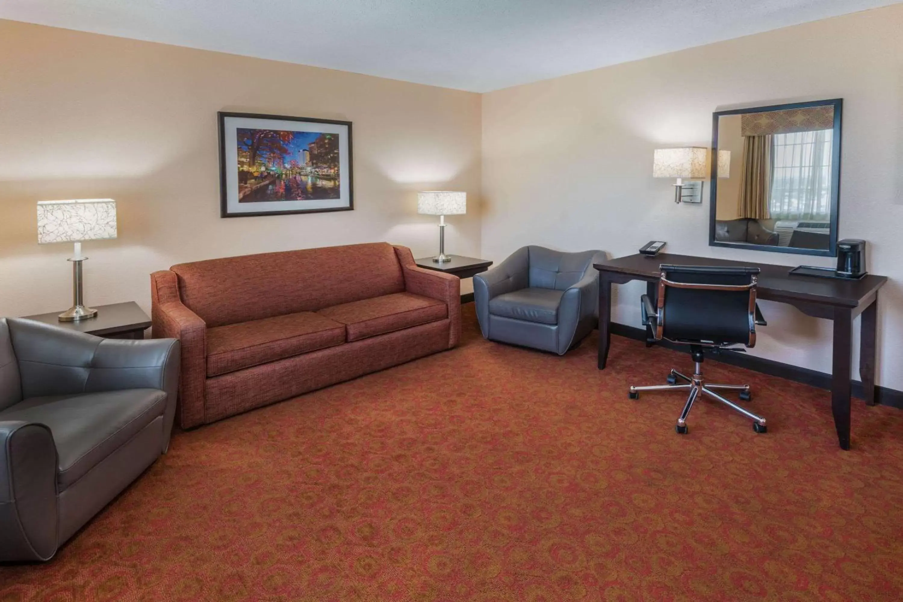 Photo of the whole room, Seating Area in La Quinta by Wyndham San Antonio Medical Ctr. NW