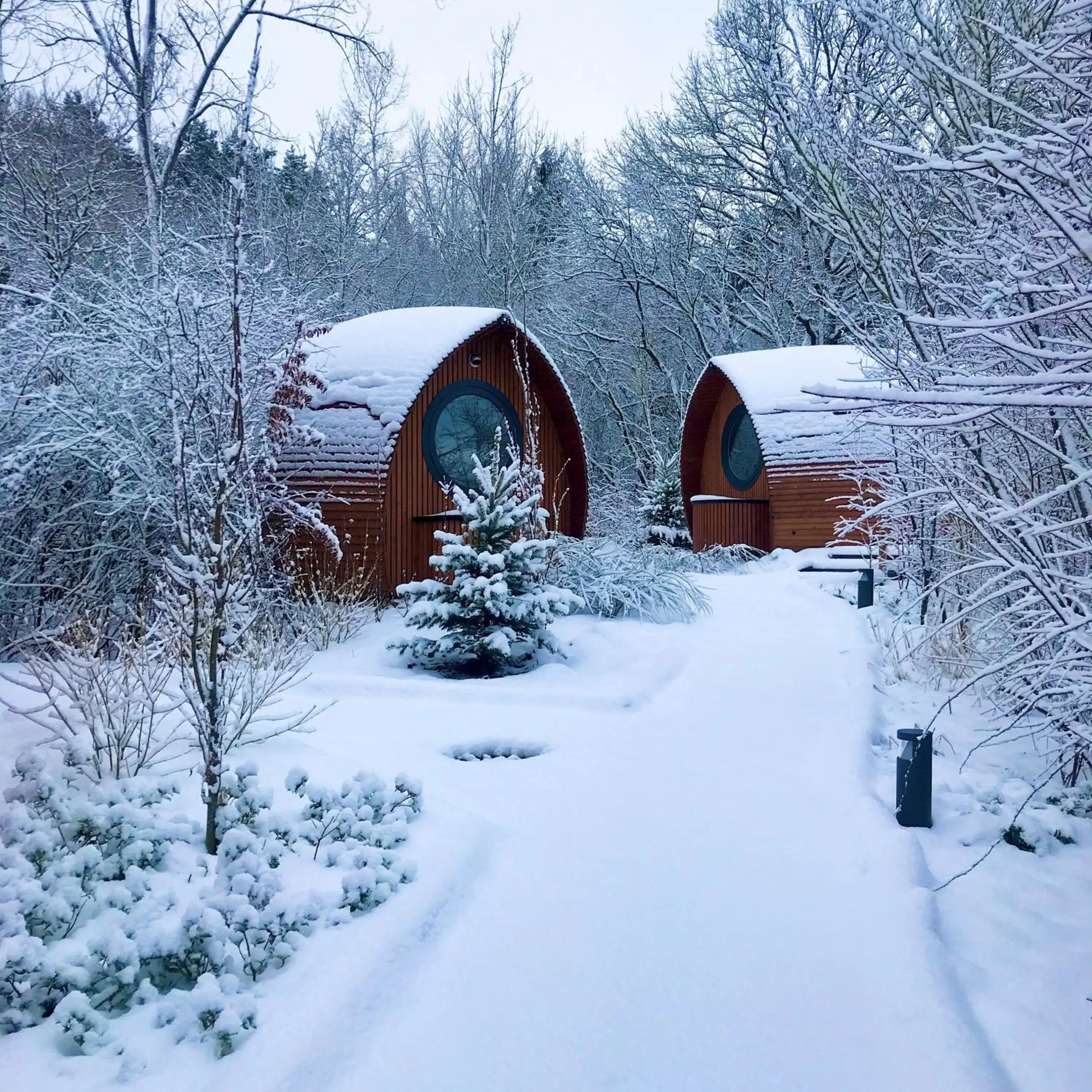 Property building, Winter in Glamping Resort Biosphäre Bliesgau