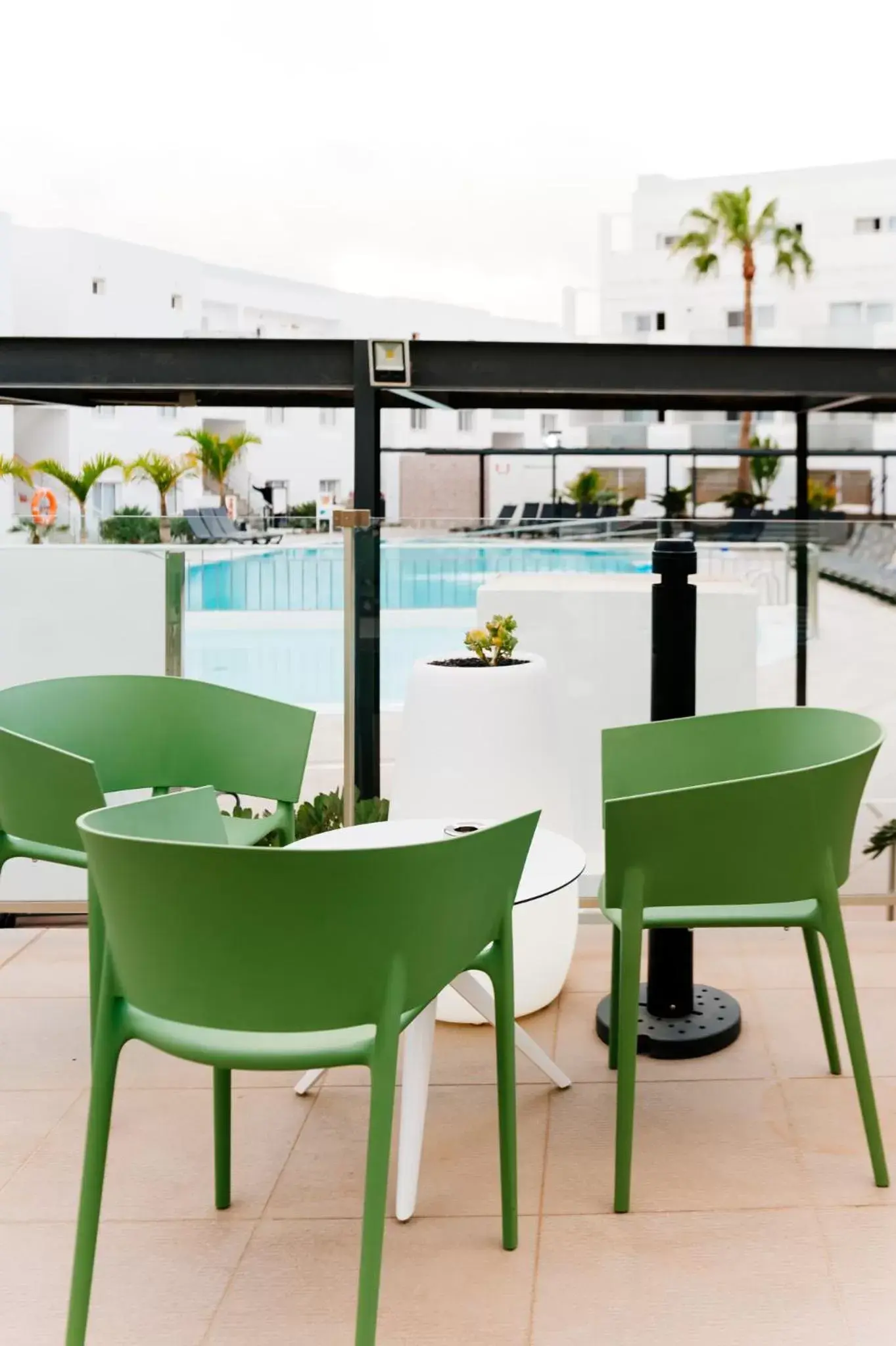 Balcony/Terrace, Pool View in Aequora Lanzarote Suites