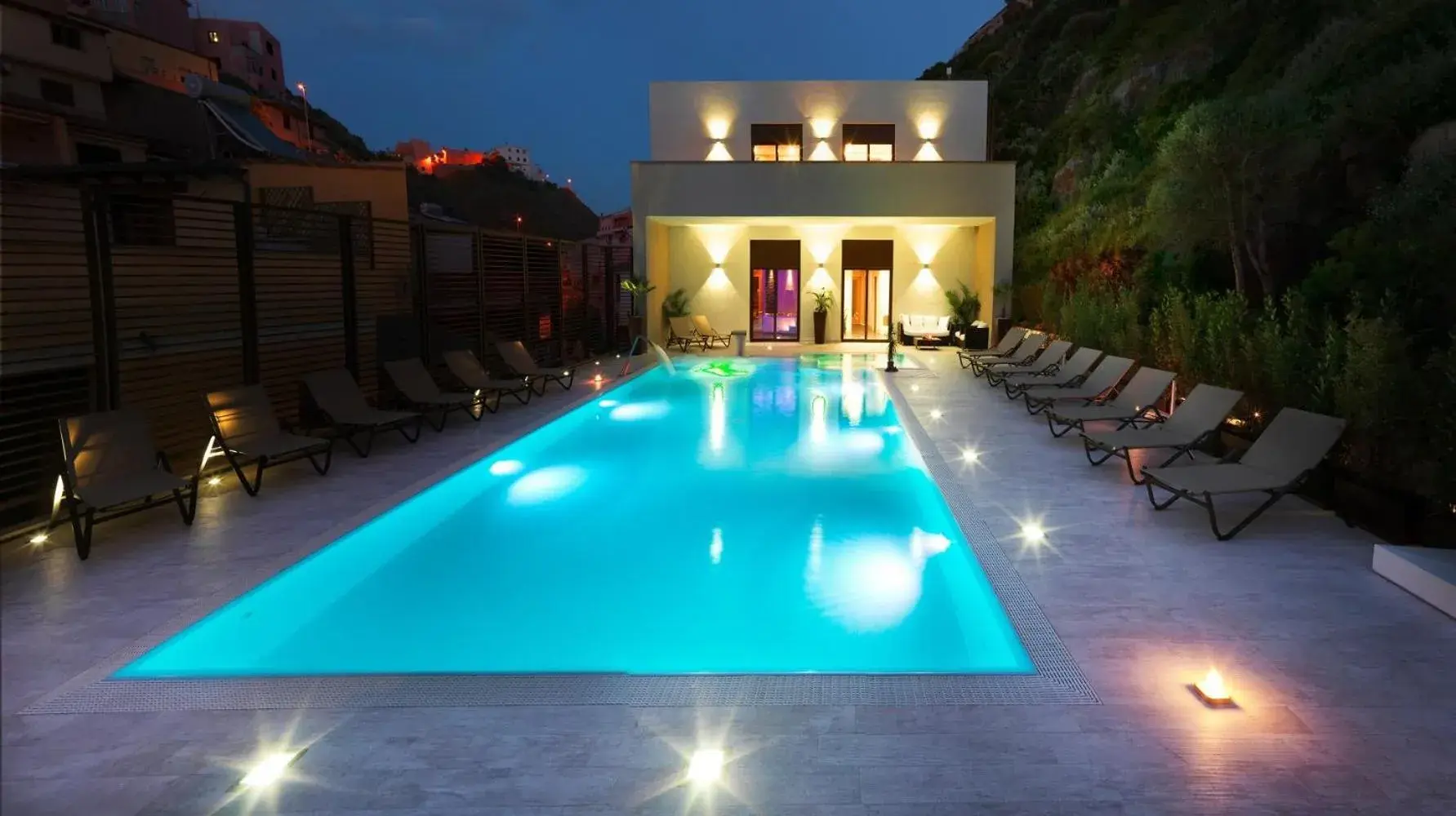 Night, Swimming Pool in Janus Hotel