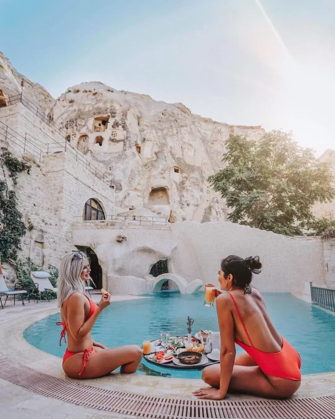 Swimming pool in Yunak Evleri Cappadocia