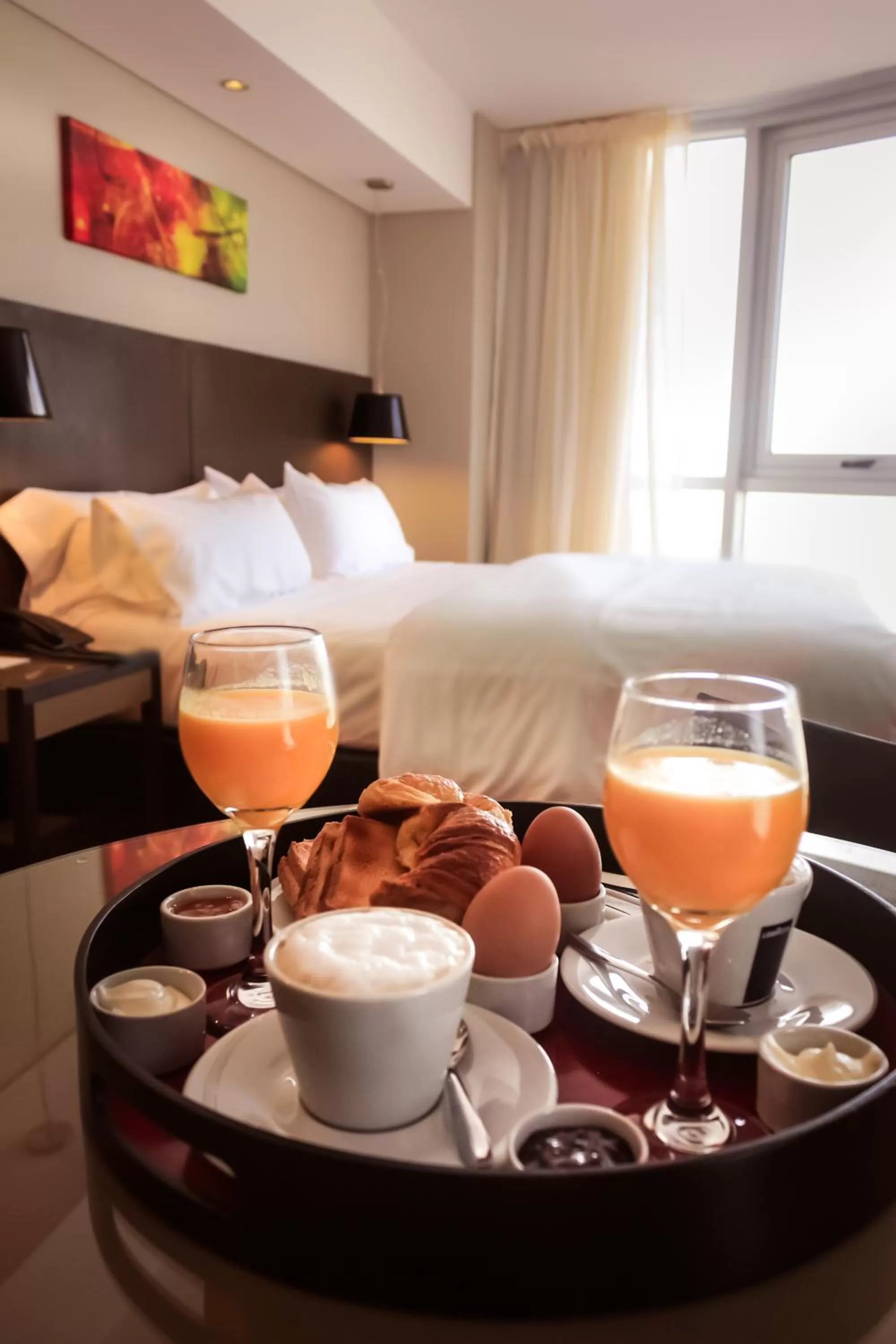 Food close-up, Bed in AXSUR Design Hotel