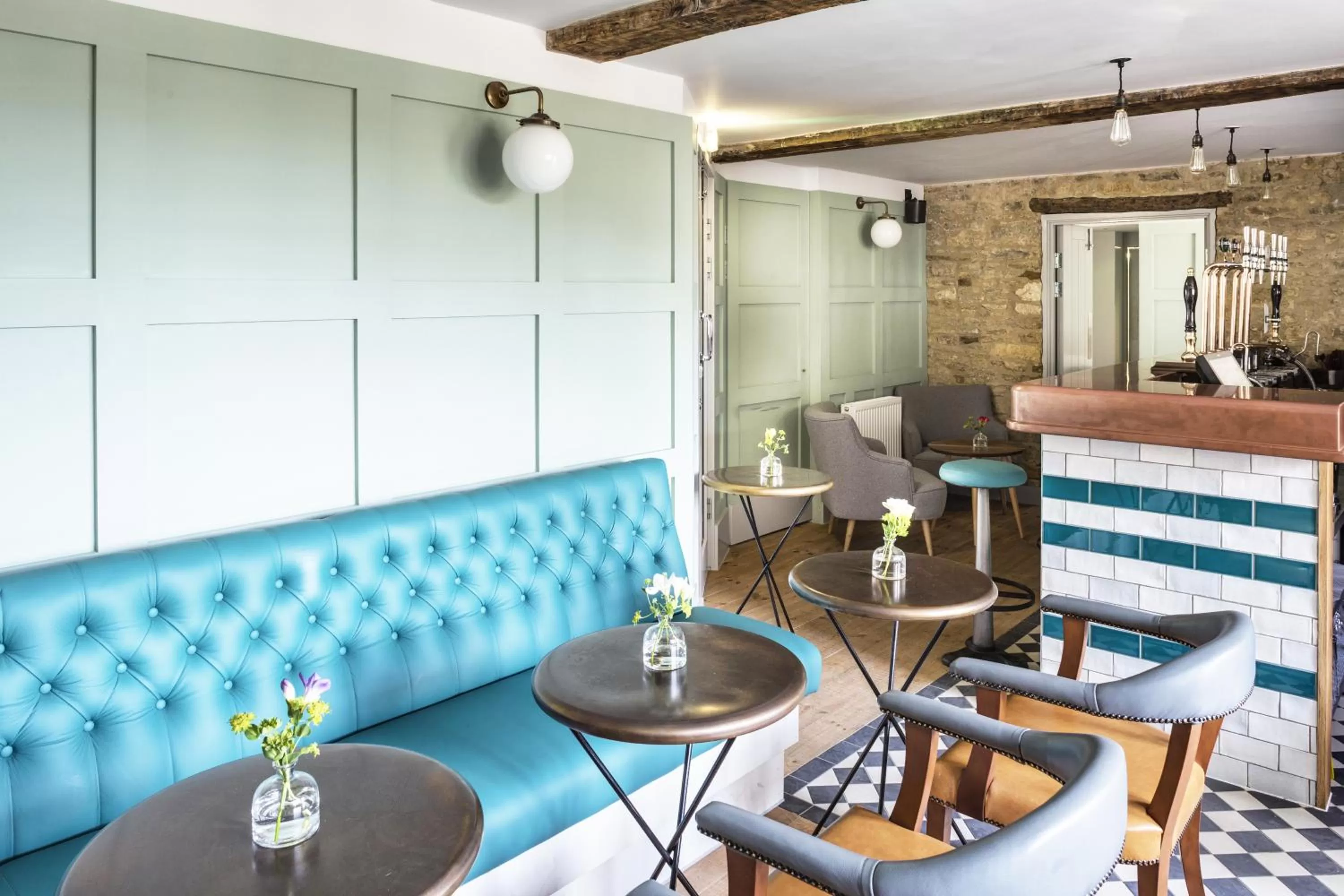 Lounge or bar in The Old Stocks Inn