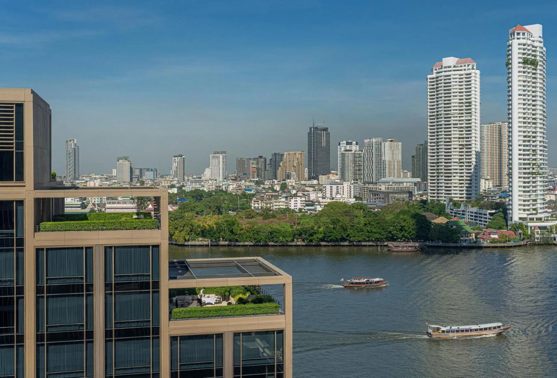 Property building in Four Seasons Hotel Bangkok at Chao Phraya River