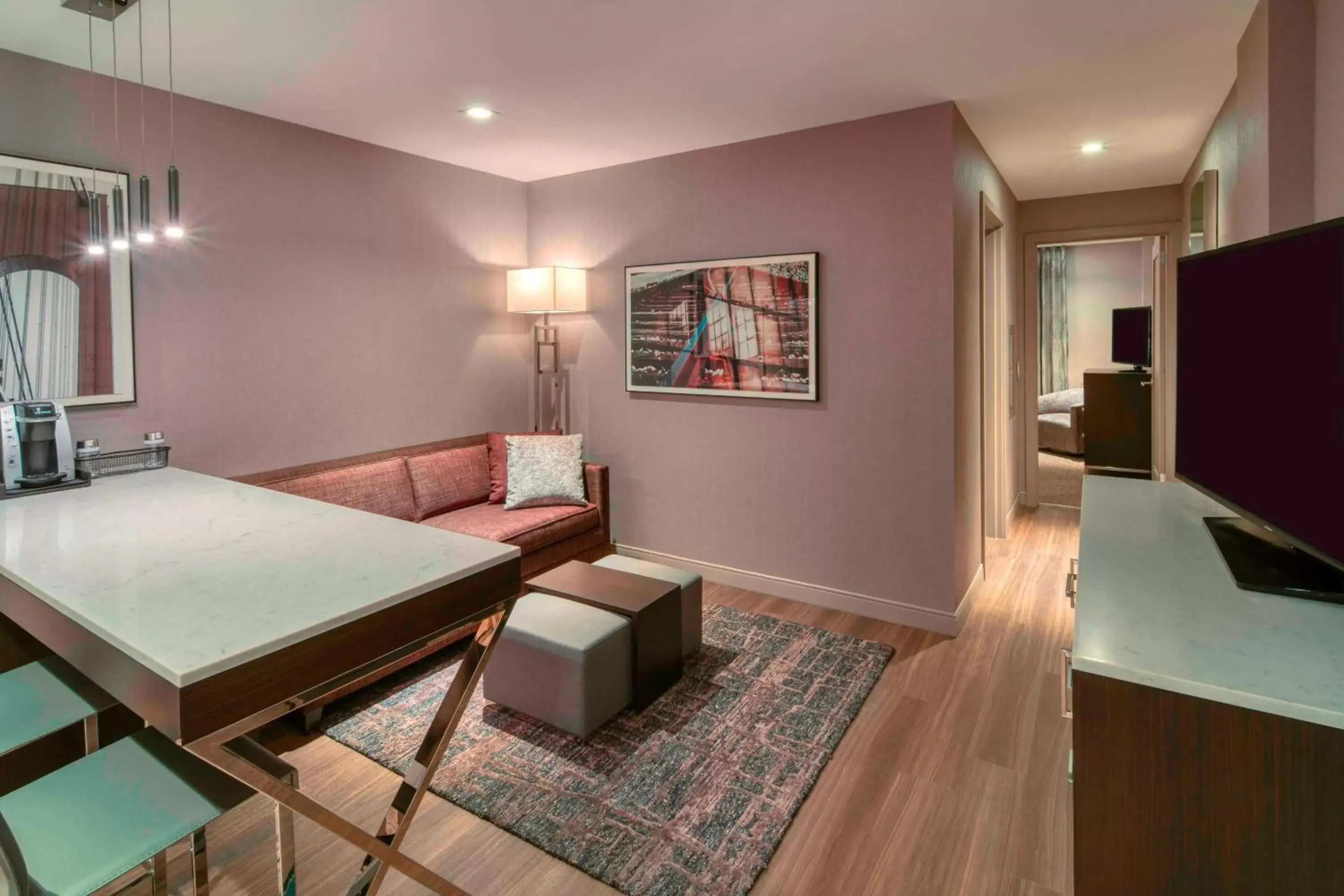 Bedroom, Seating Area in Residence Inn by Marriott Weehawken